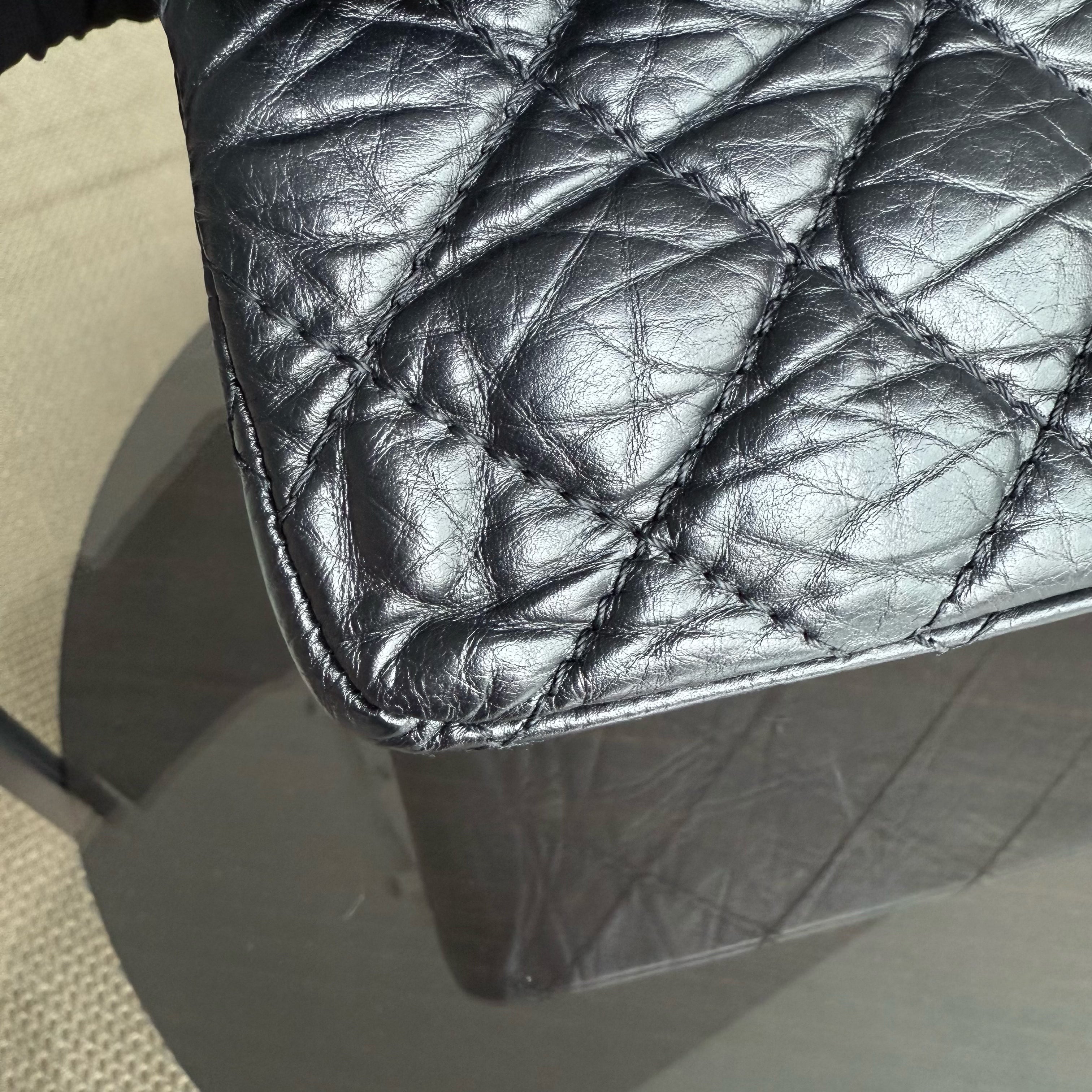 Chanel 2.55 Reissue 227 - Quilted Aged Calfskin Black Ruthenium Silver Hardware Series 13