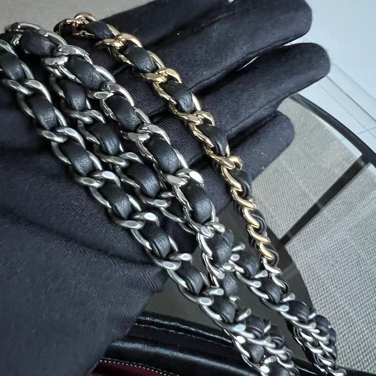 Gabrielle Large Quilted Calfskin Black Two-tone Golden Hardware Series 26