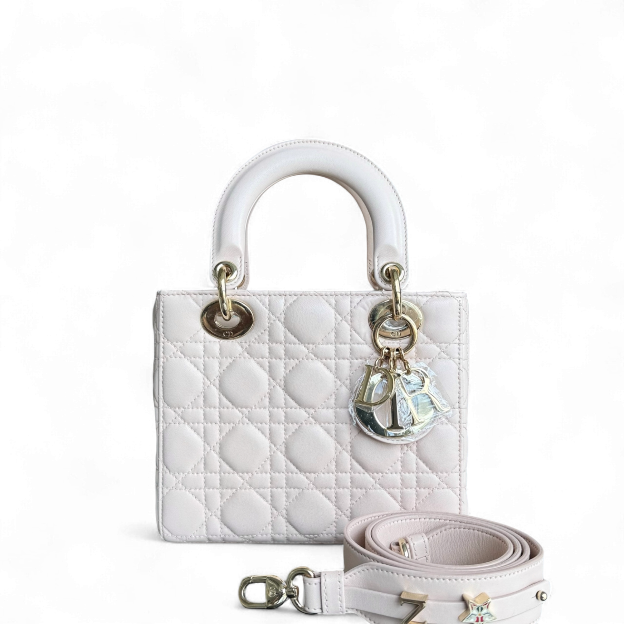 Dior Lady Small ABC - Cannage Lambskin MyABC Light Pink Gold Hardware