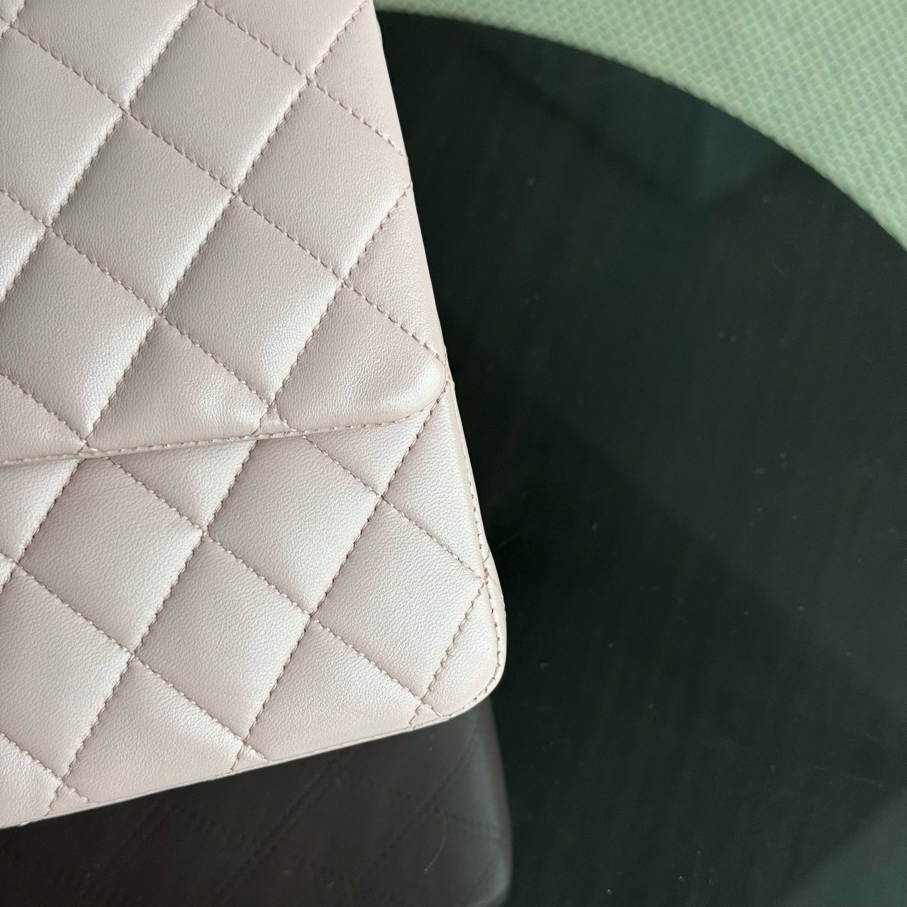 Chanel Classic Flap Medium - 25CM Quilted Lambskin Light Pink Gold Hardware Series 20