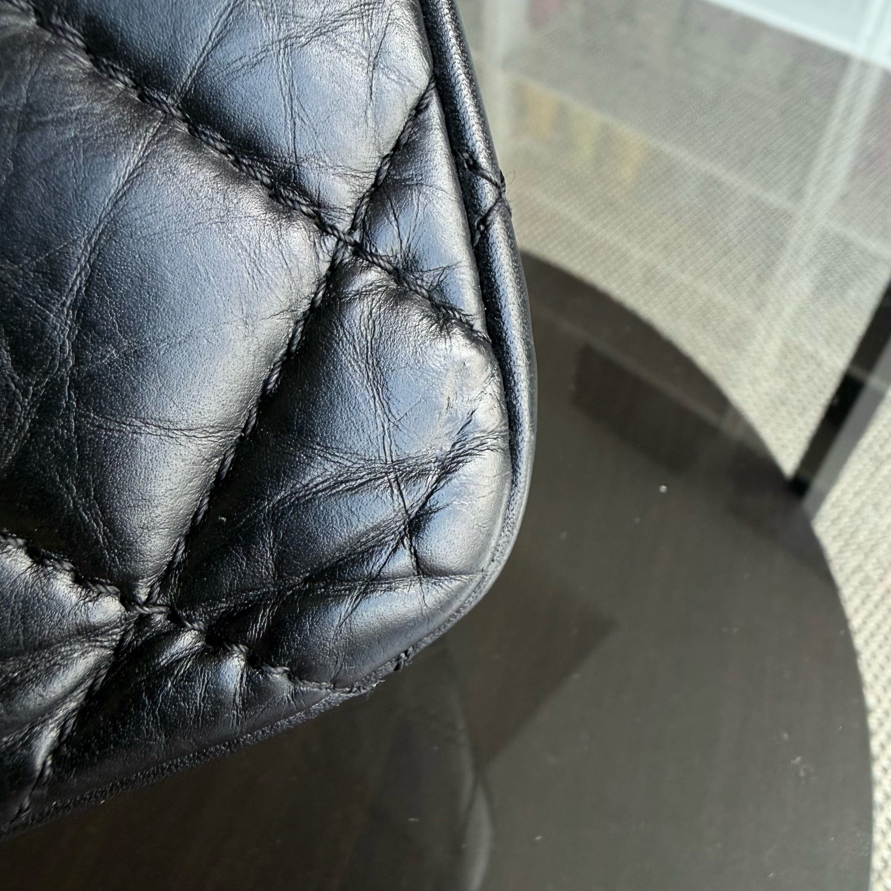 Chanel 2.55 Reissue 227 - Quilted Aged Calfskin Black Gold Hardware Series 18