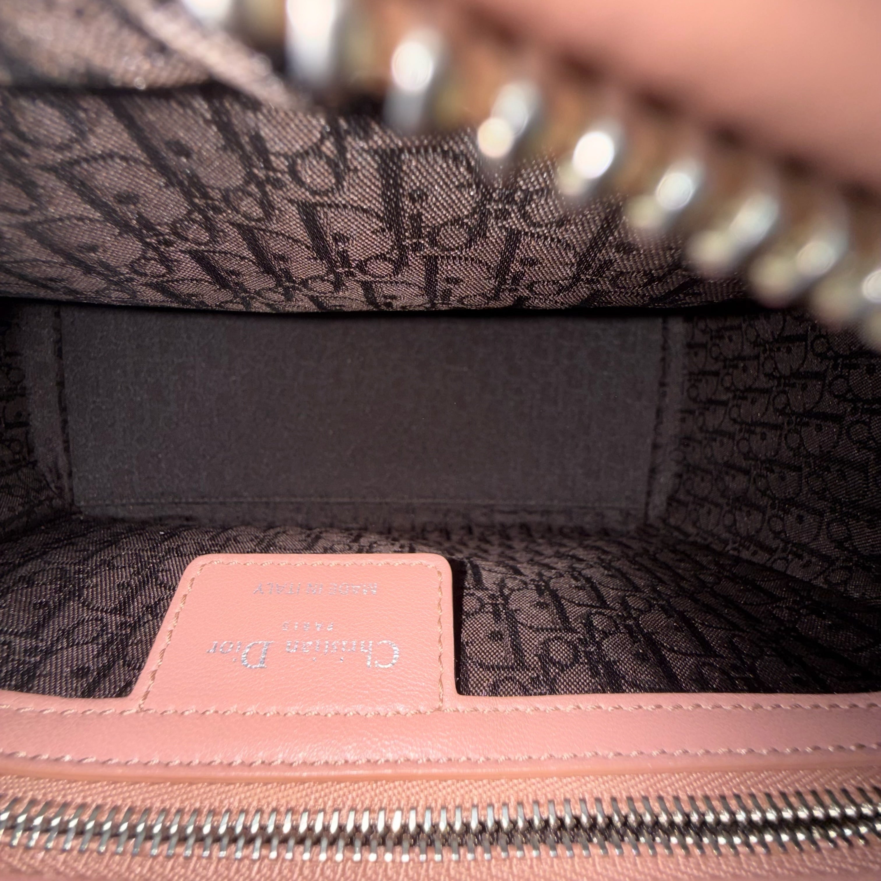 Dior Lady Medium - Cannage Lambskin Blush Gold Hardware Strap