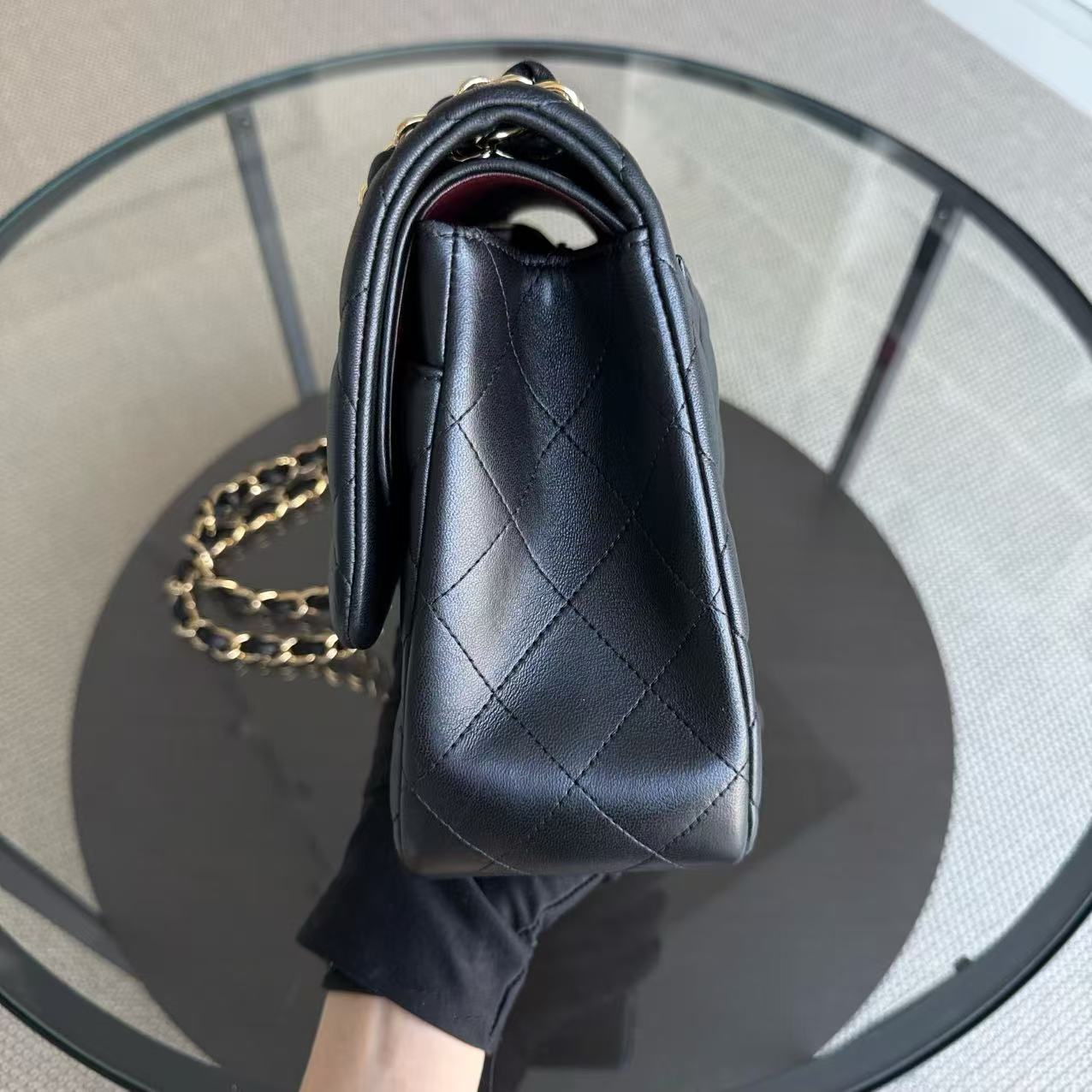 Chanel Classic Flap Jumbo - Double Flap 30CM Lambskin Quilted Black Gold Hardware