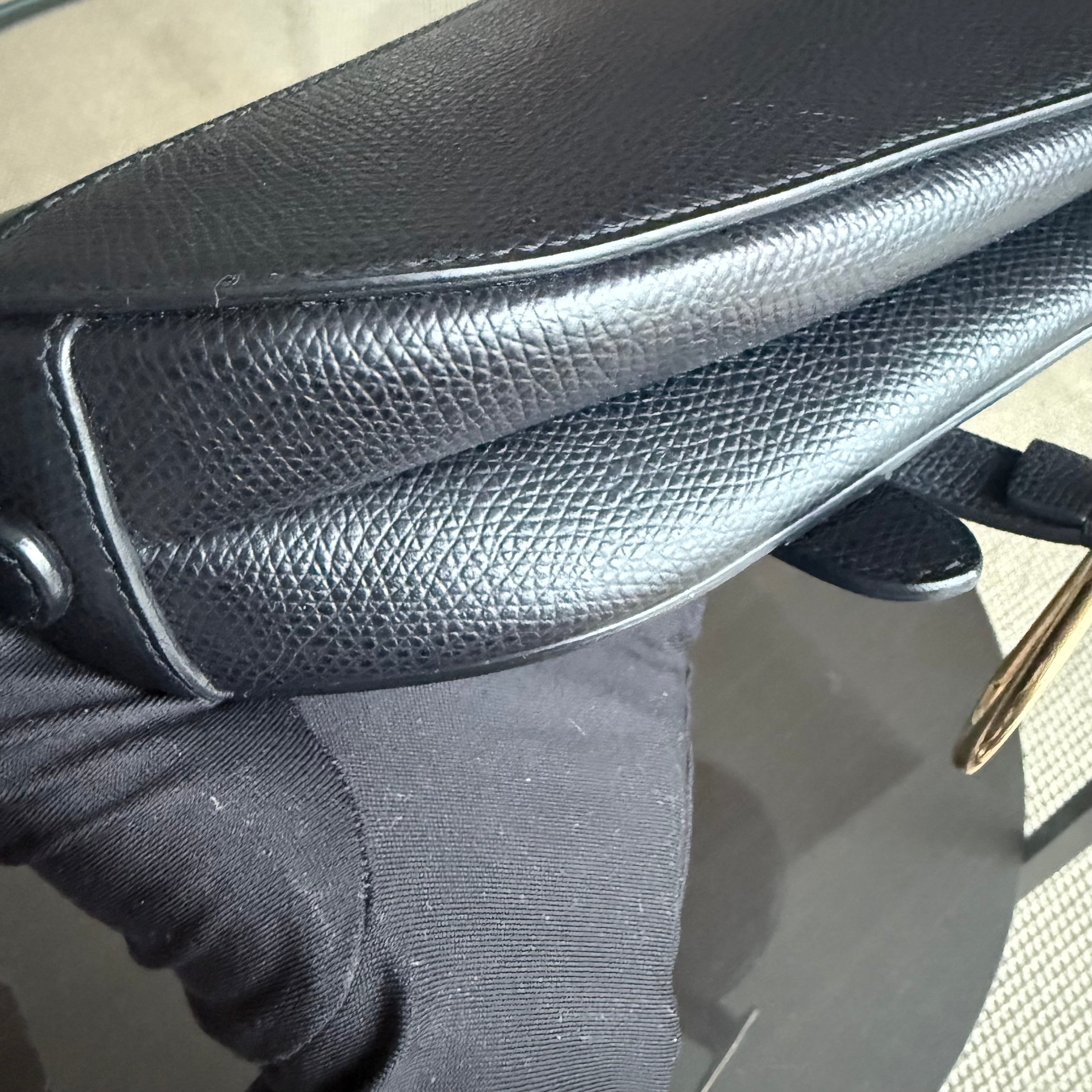 *With Strap, Caviar* Dior Saddle Small 21CM Caviar Black GHW