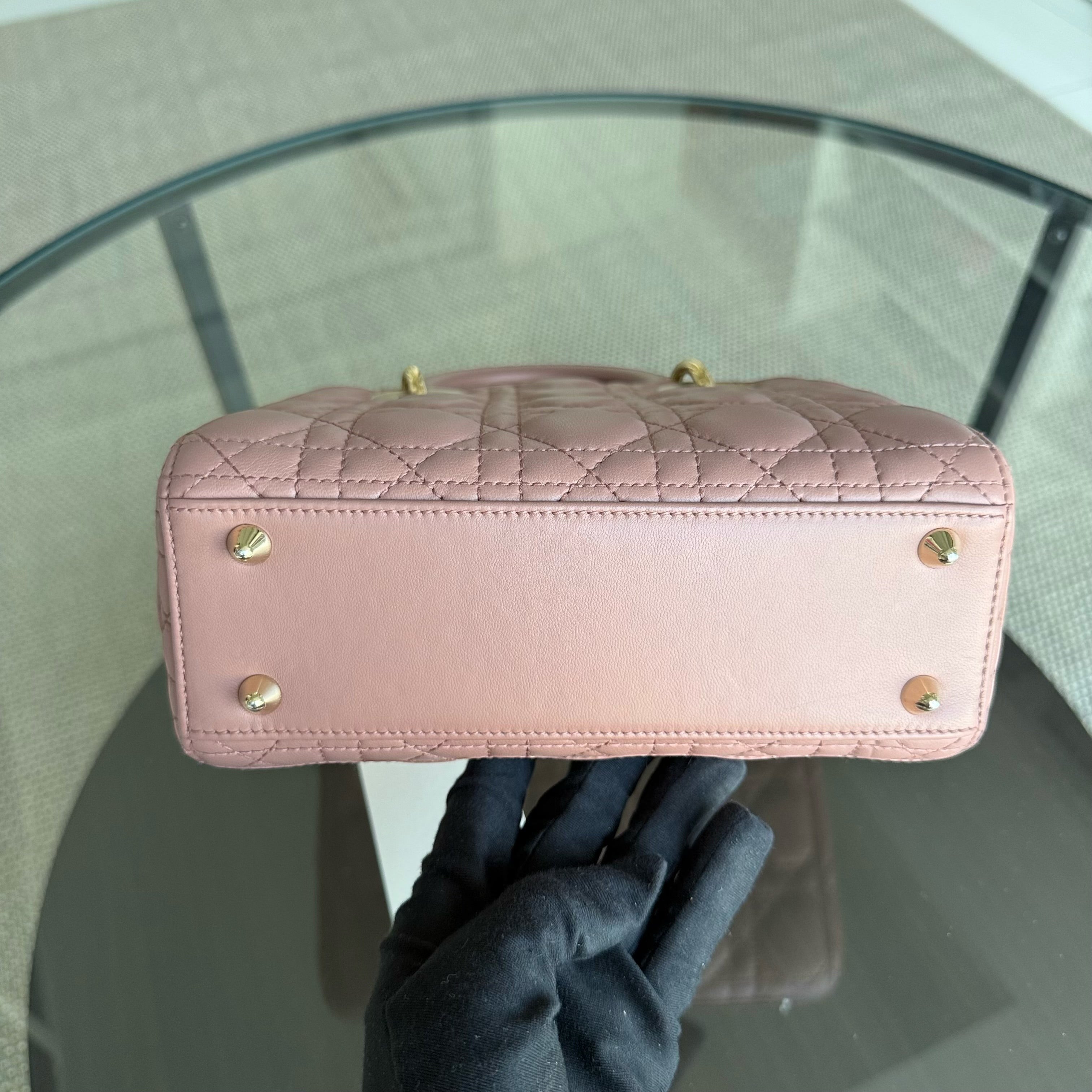 Dior Lady MyABC Small Flap - Cannage Lambskin Blush Pink Gold Hardware