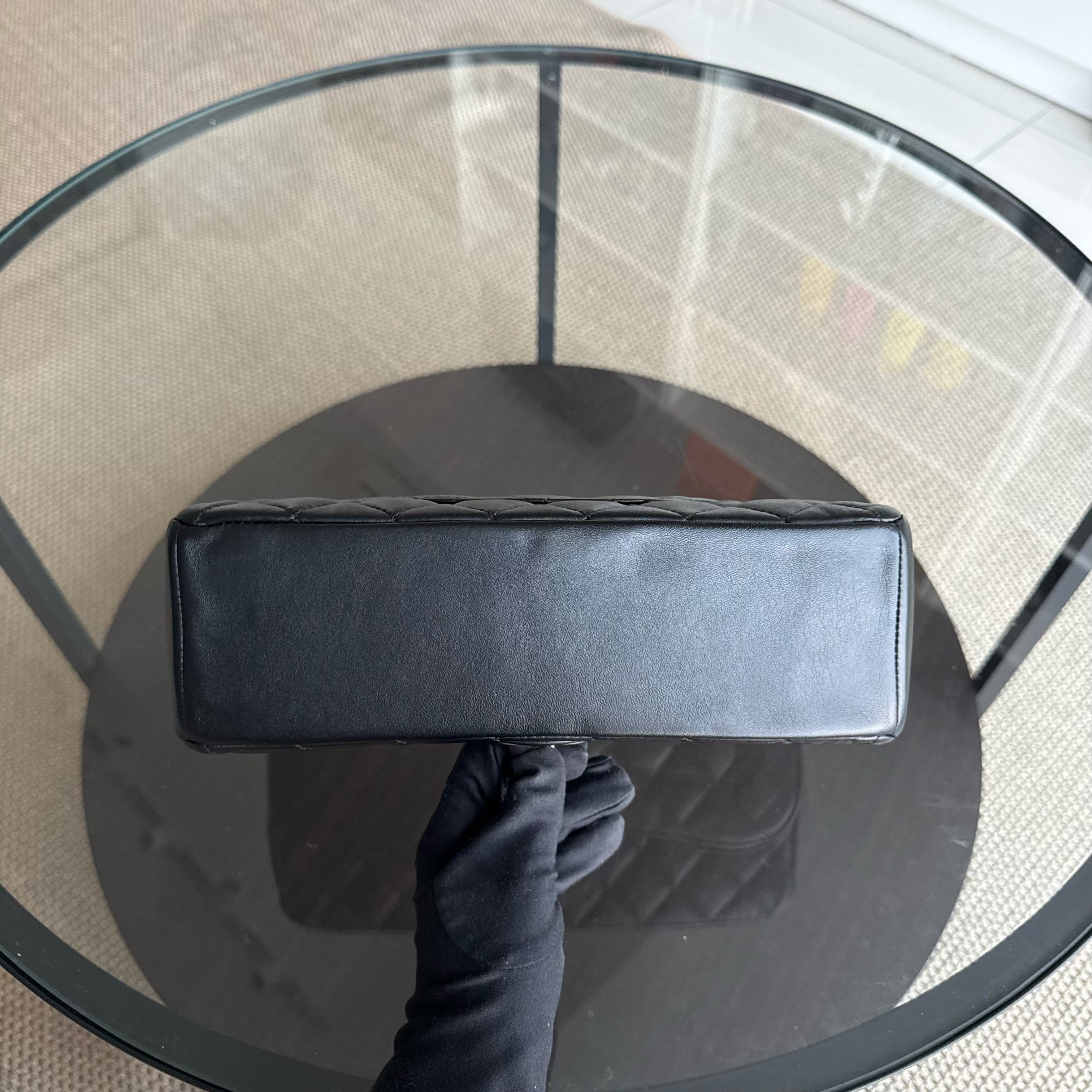 Chanel Chic Flap Seasonal Flap Medium - 25CM Quilted Lambskin Black Gold Hardware Series 21