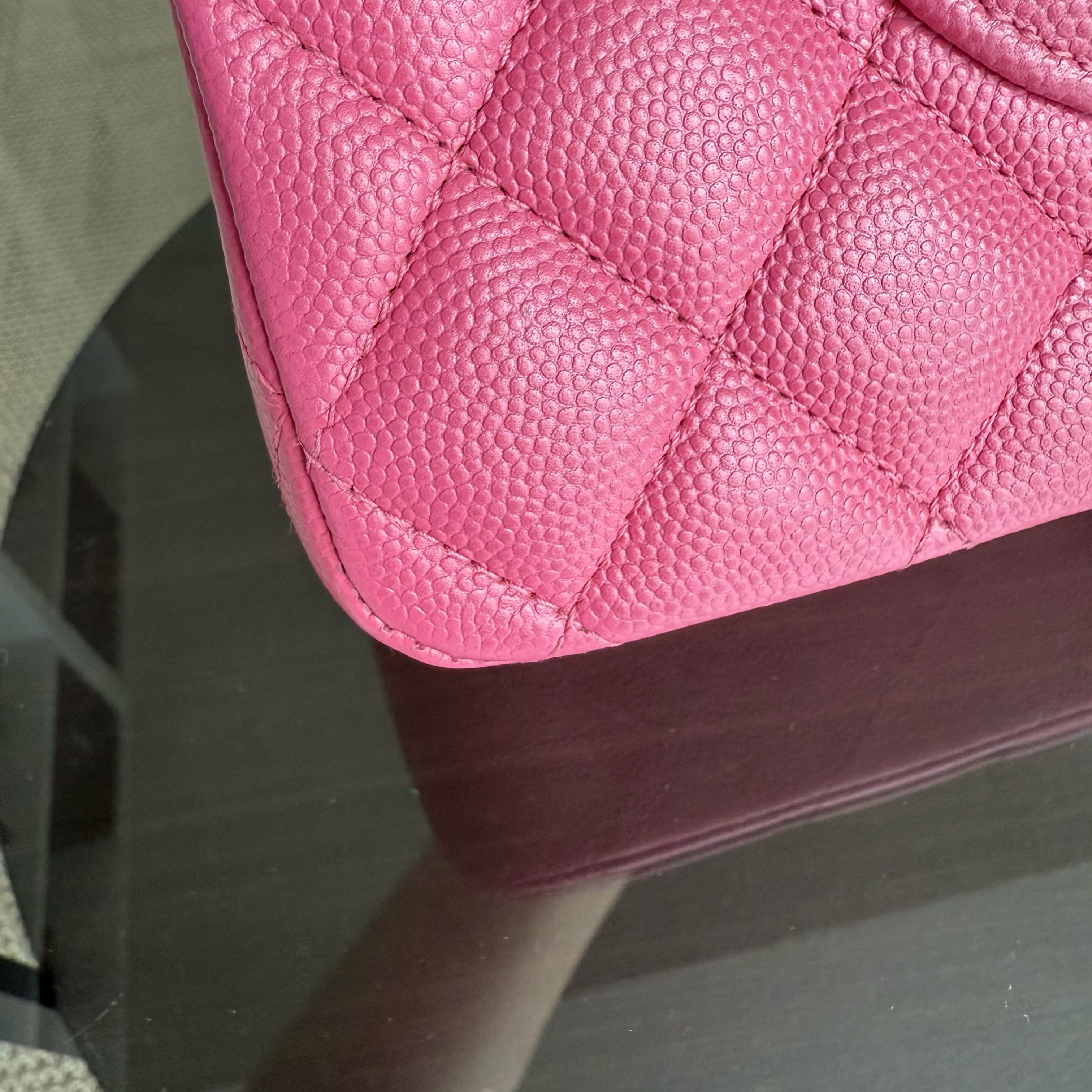 Chanel Classic Flap Medium - Caviar 25CM Quilted Pink Gold Hardware Series 27