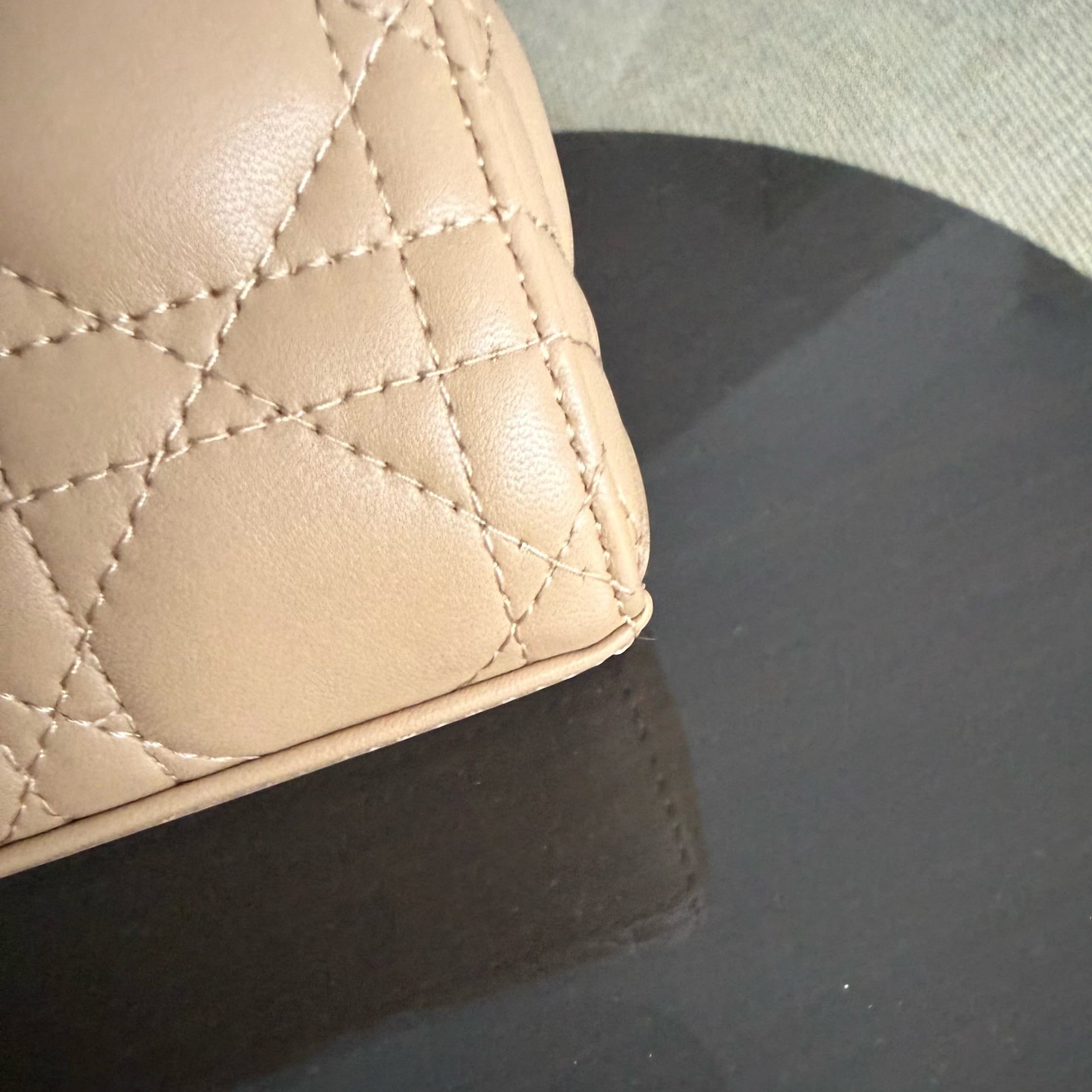 Dior D-Joy Small Lady - Cannage Lambskin Caramel Beige Gold Hardware