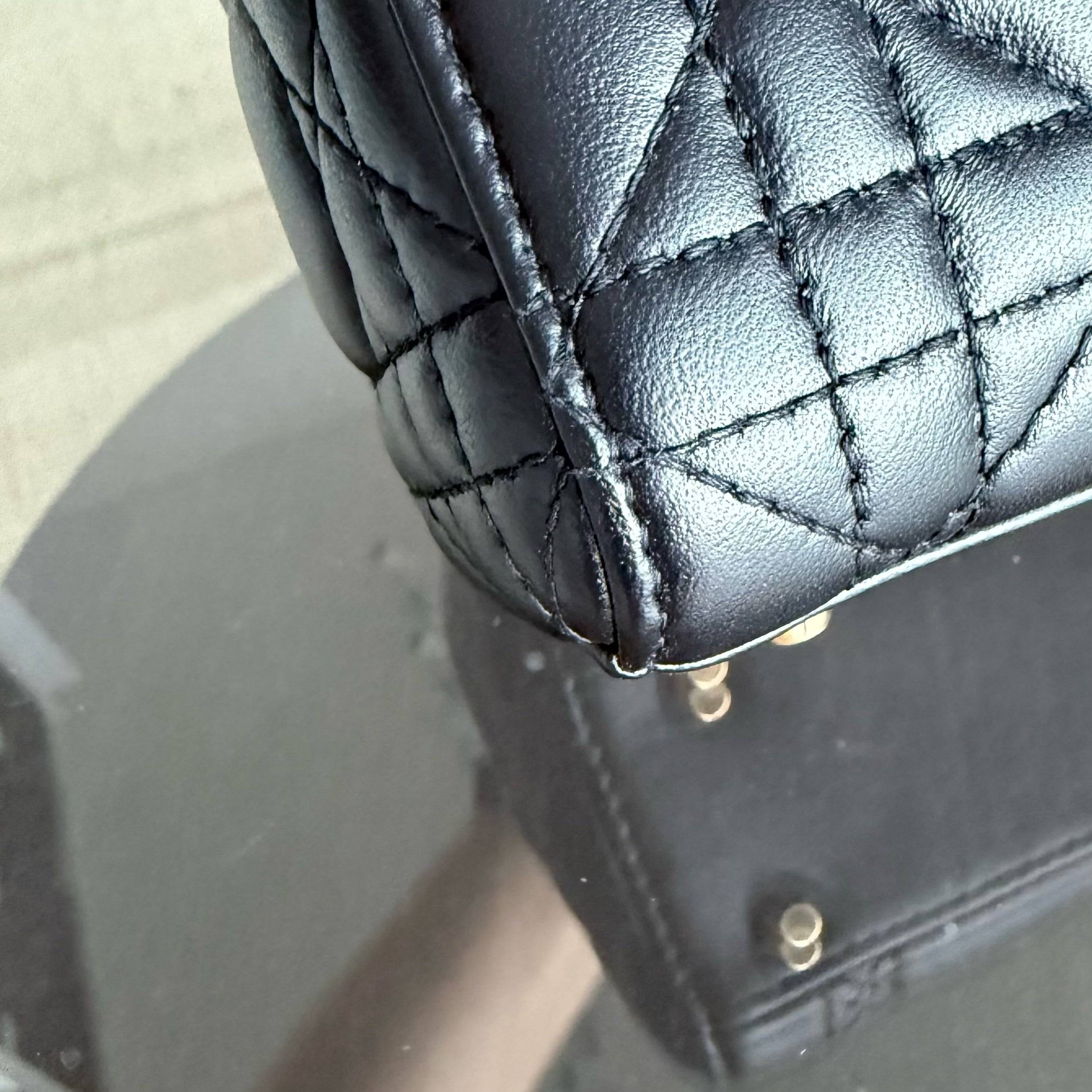 Dior Lady Mini - Cannage Lambskin Black Gold Hardware Adjustable Strap