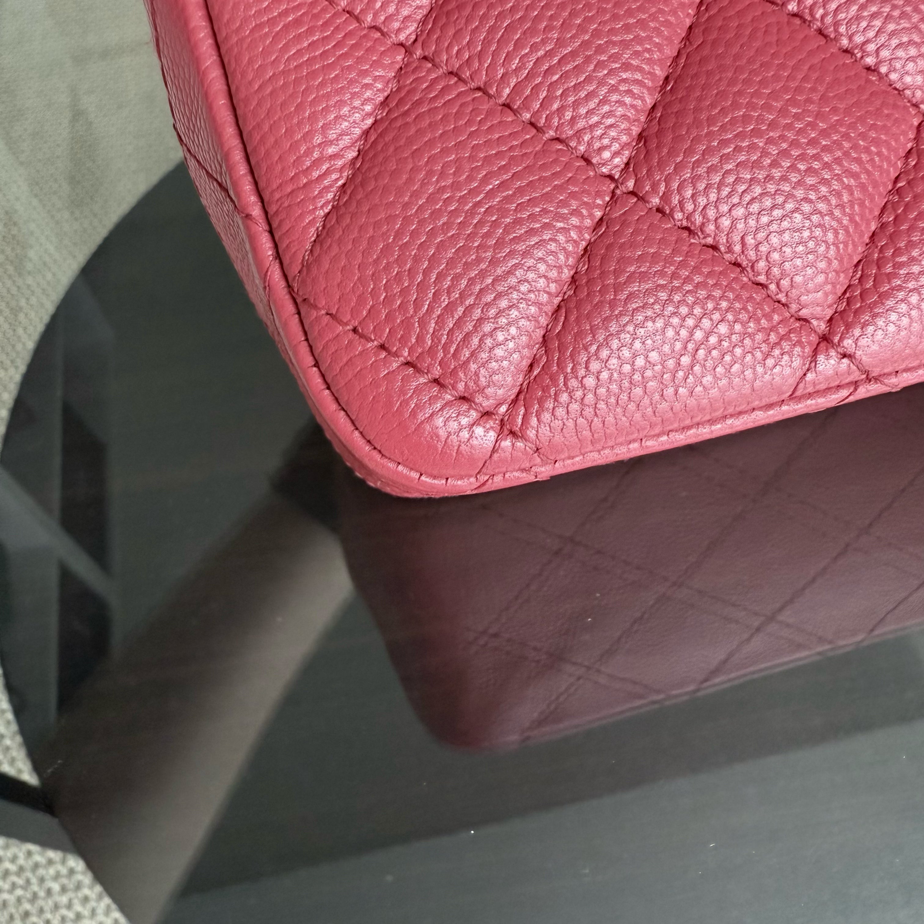 Chanel Classic Flap Medium - Caviar 25CM Quilted Hot Pink Gold Hardware Series 23
