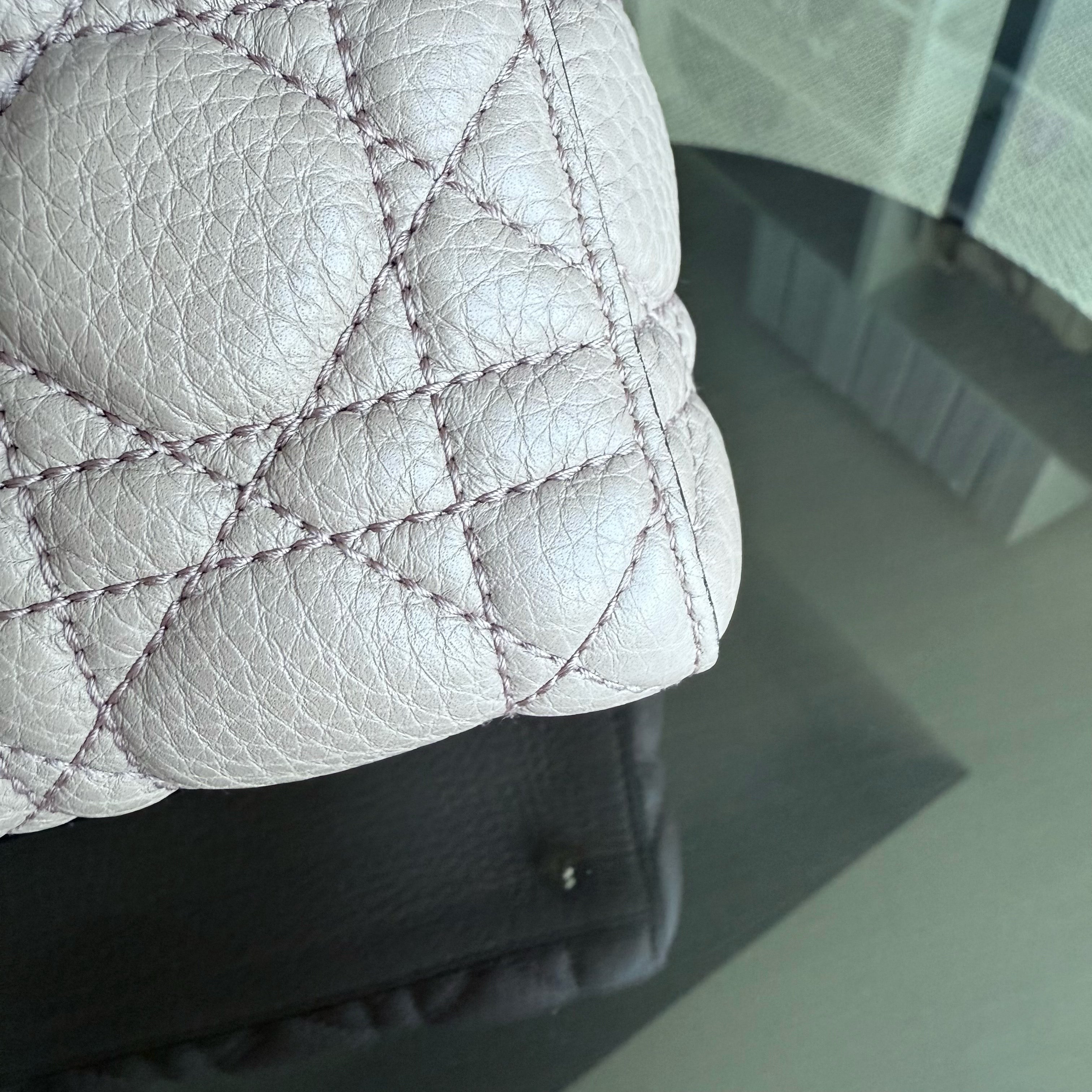 Dior Lady Medium Flap - Grained Calfskin Caviar Cannage Nude Pink Gold Hardware