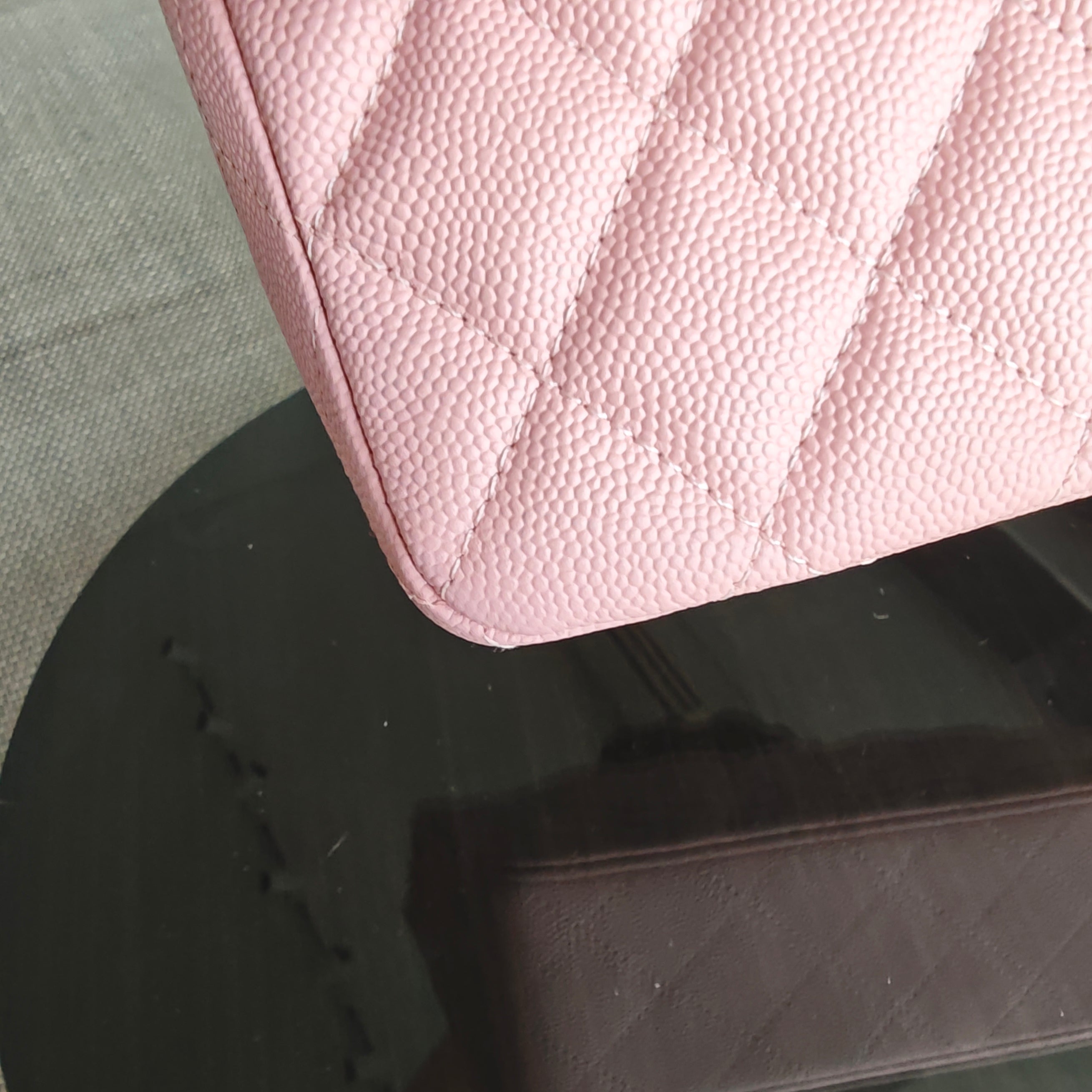 Chanel Classic Flap Small - Caviar 23CM Quilted Light Pink Gold Hardware Microchip