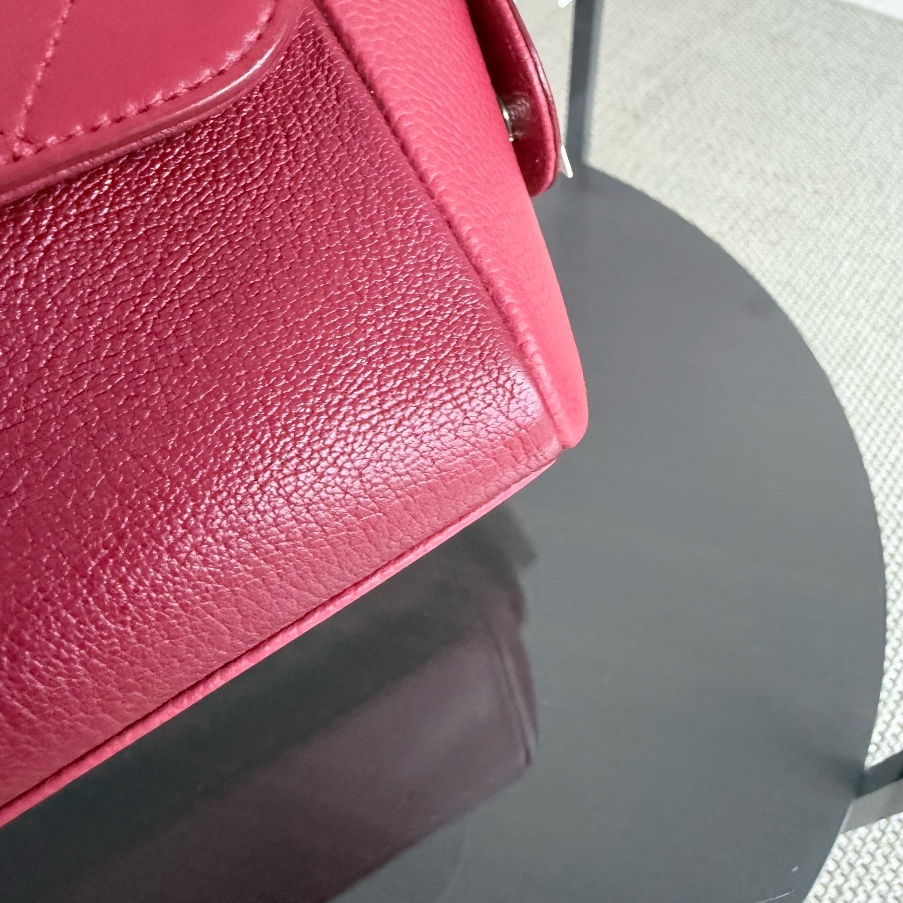 Chanel Flap Medium - Caviar 25CM Quilted Dark Red Silver Hardware Series 24