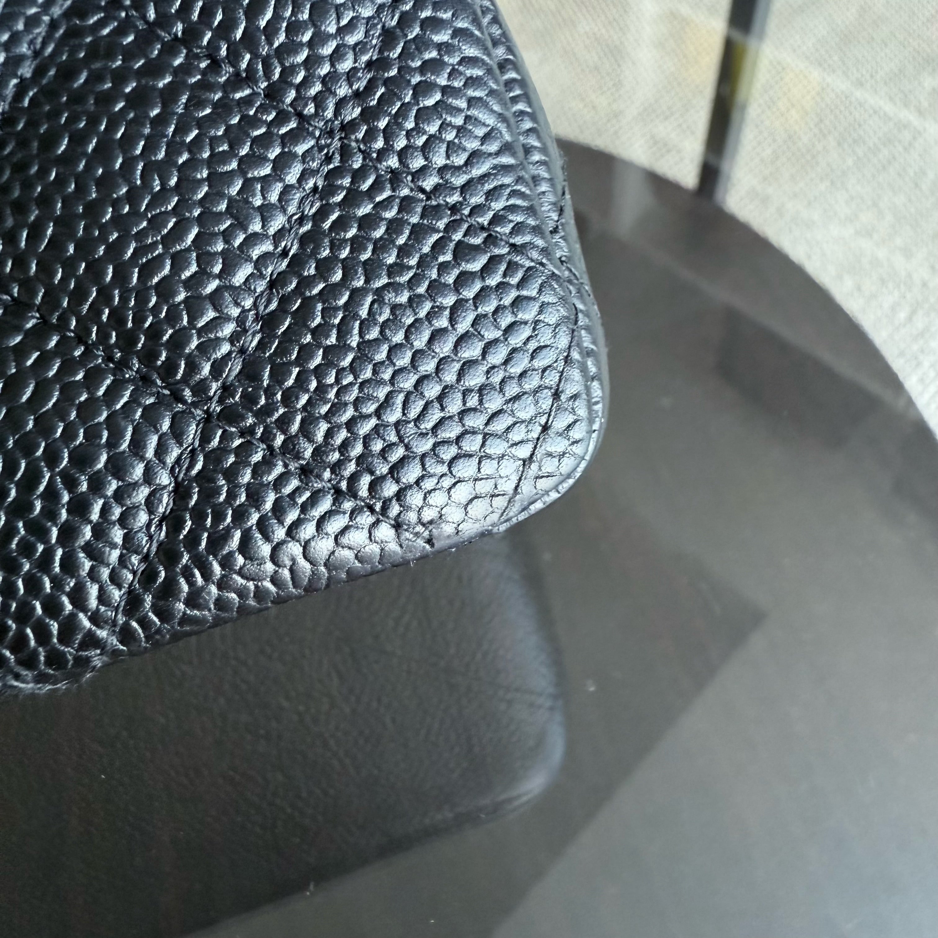 Chanel Classic Flap Medium - Caviar 25CM Quilted Black Silver Hardware Series 20