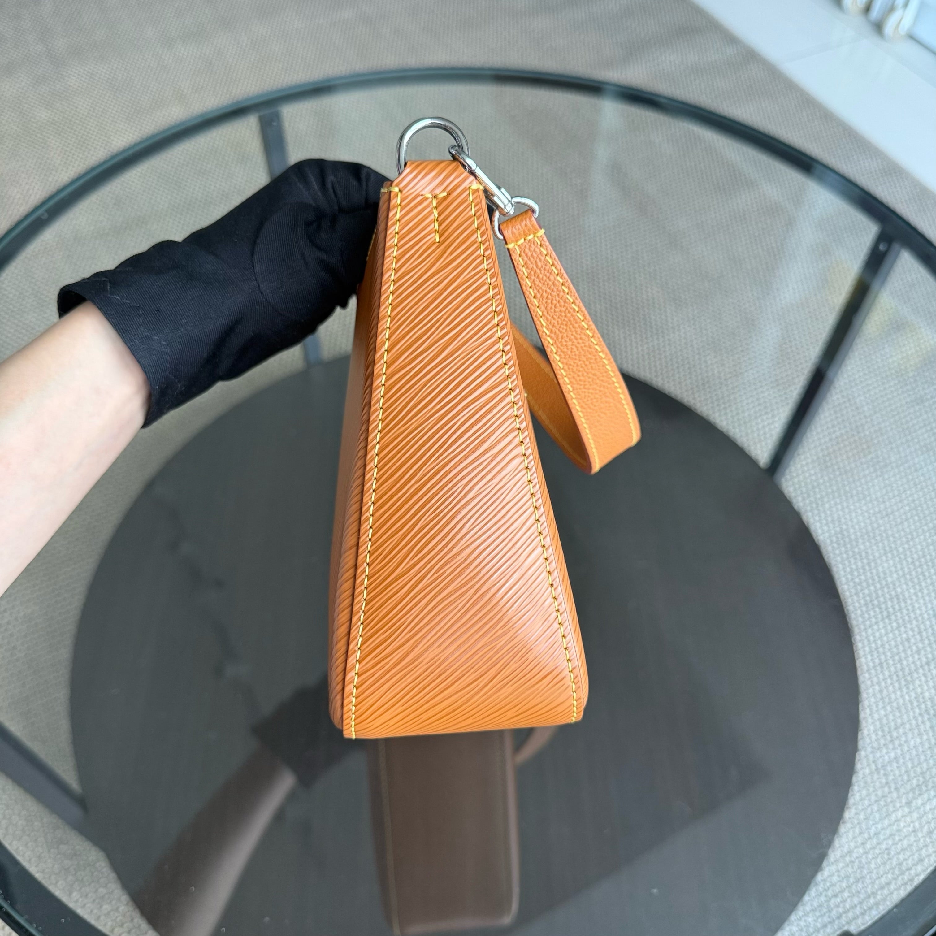 Louis Vuitton Marelle Gold Miel Epi Leather Monogram Pouch