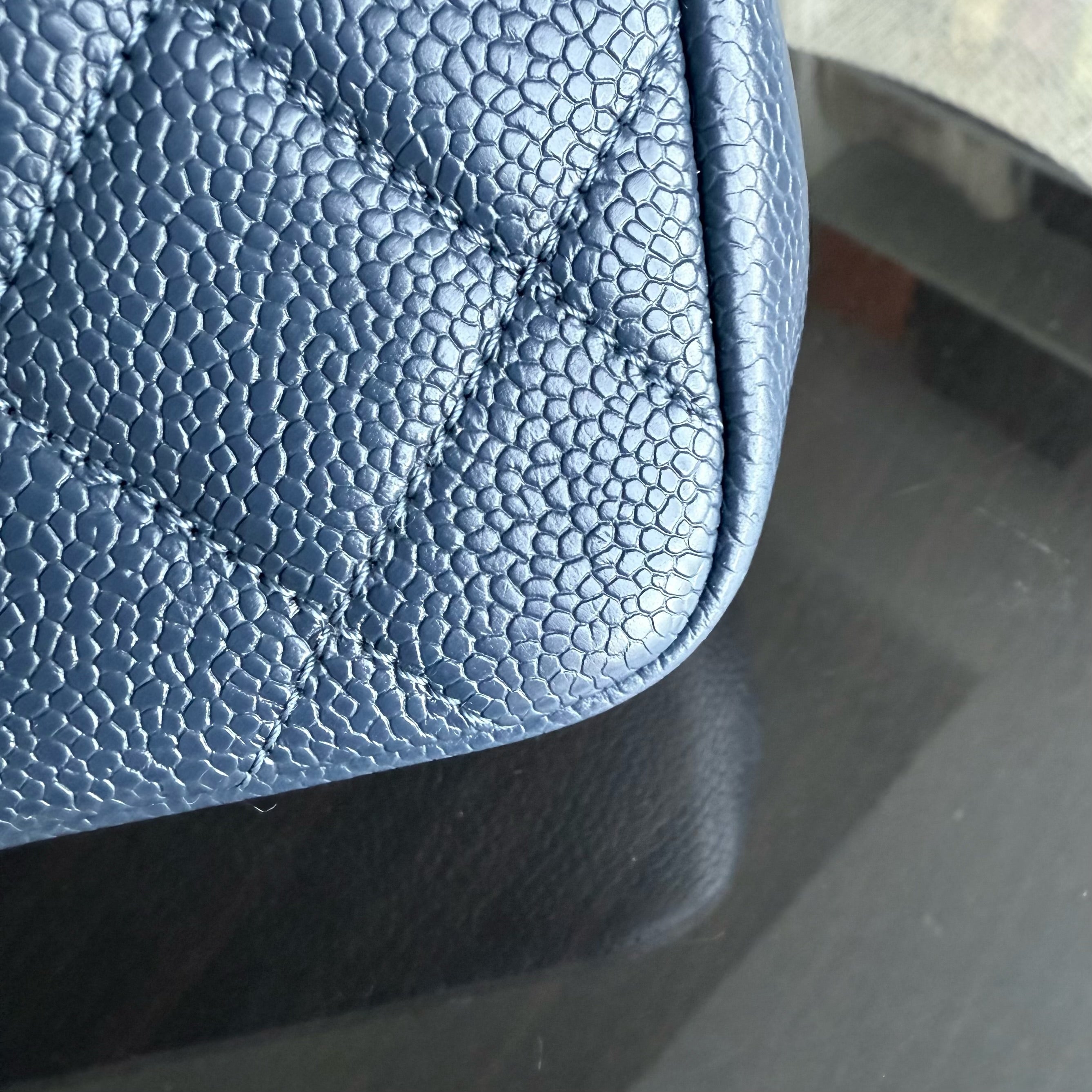 Chanel CC Flap Mini Square - Caviar Quilted All Blue Hardware Series 29