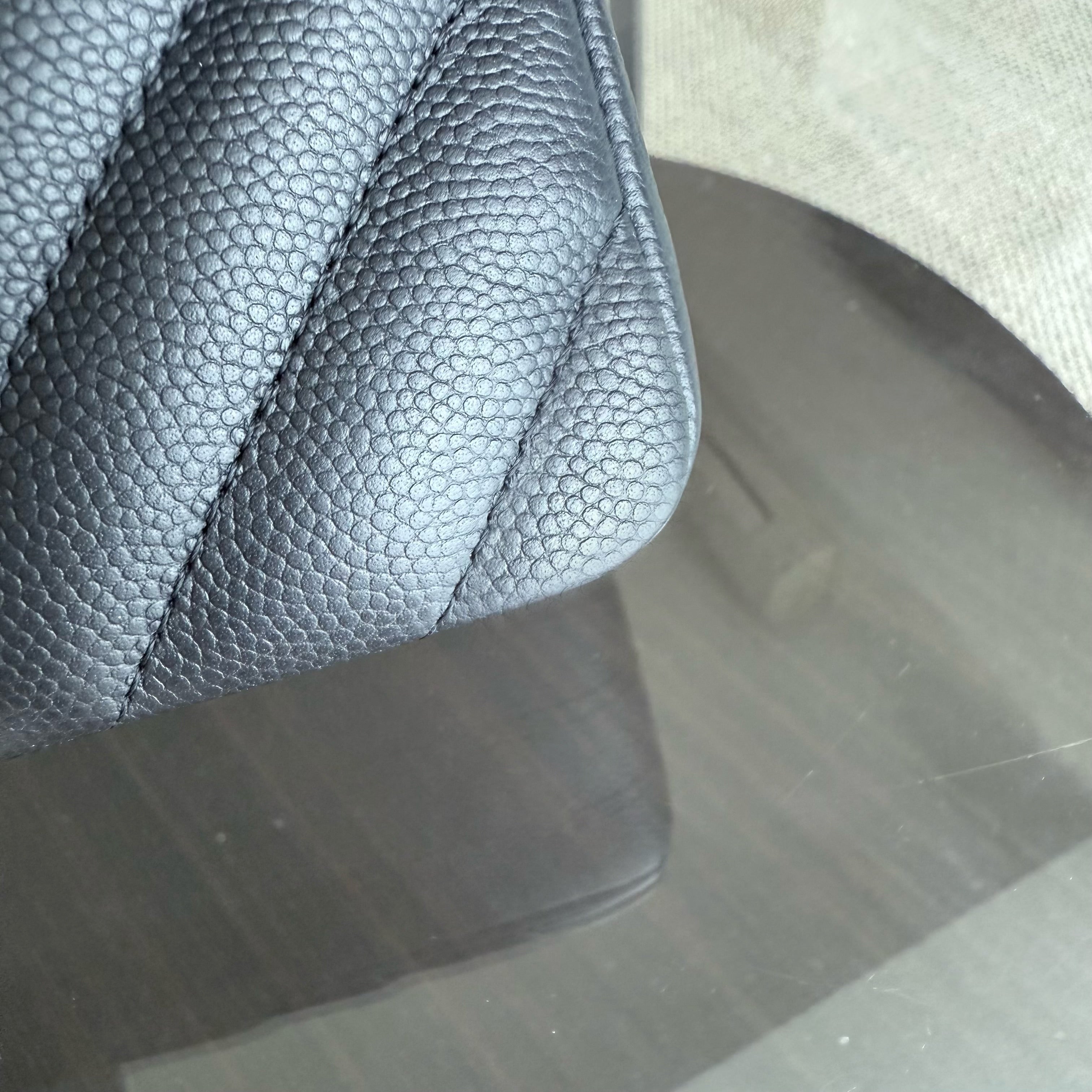 Chanel Classic Flap Small - Caviar 23CM Chevron Black Gold Hardware Series 27