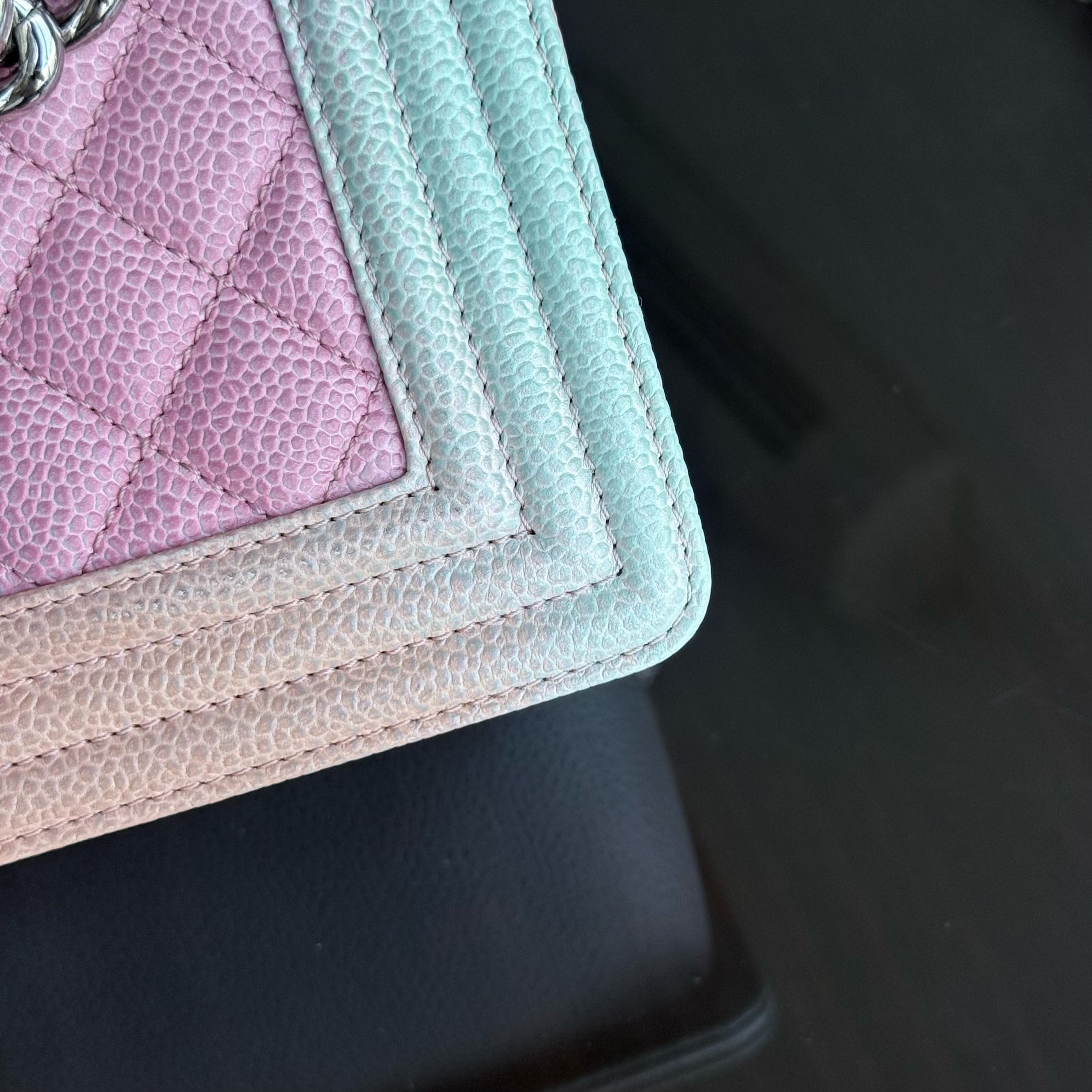 Chanel Boy Medium - Caviar 25CM Quilted Grained Calfskin Rainbow Limited Edition Series 25