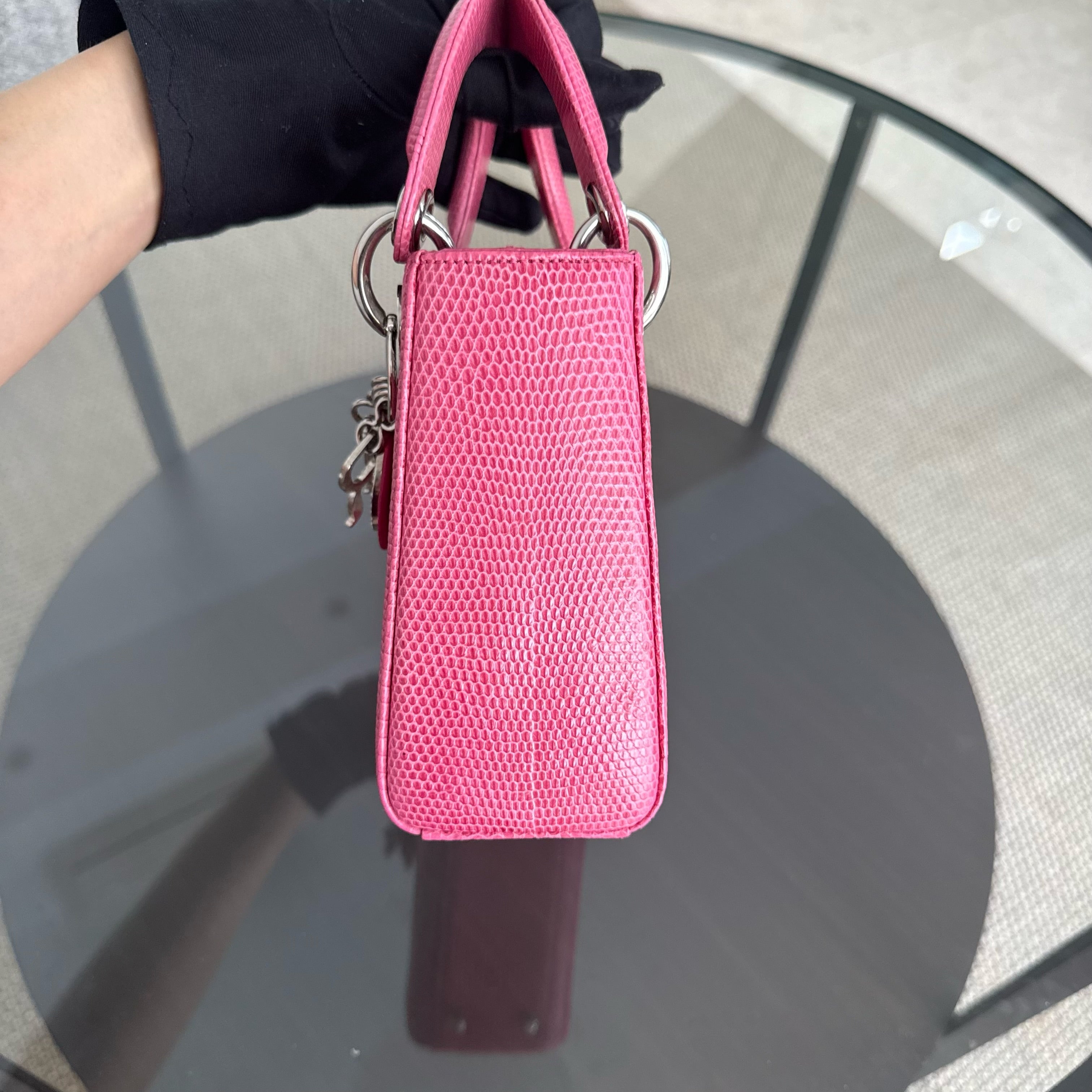 Dior Lady Mini - Exotic Lizard Limited Edition Swarovski Crystal Silver Hardware