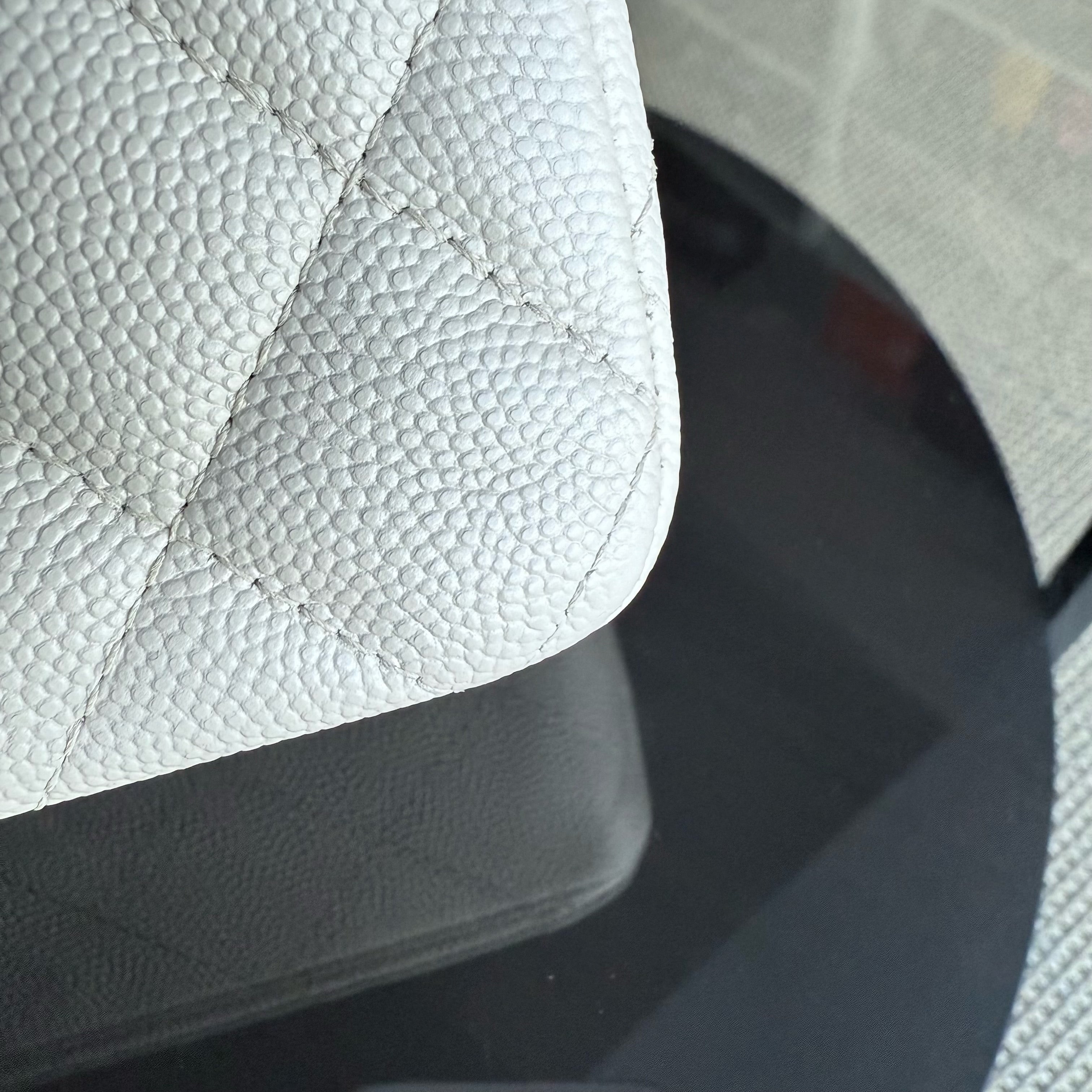 Chanel Classic Flap Medium - Caviar Quilted Grained Calfskin White Gold Hardware Series 23