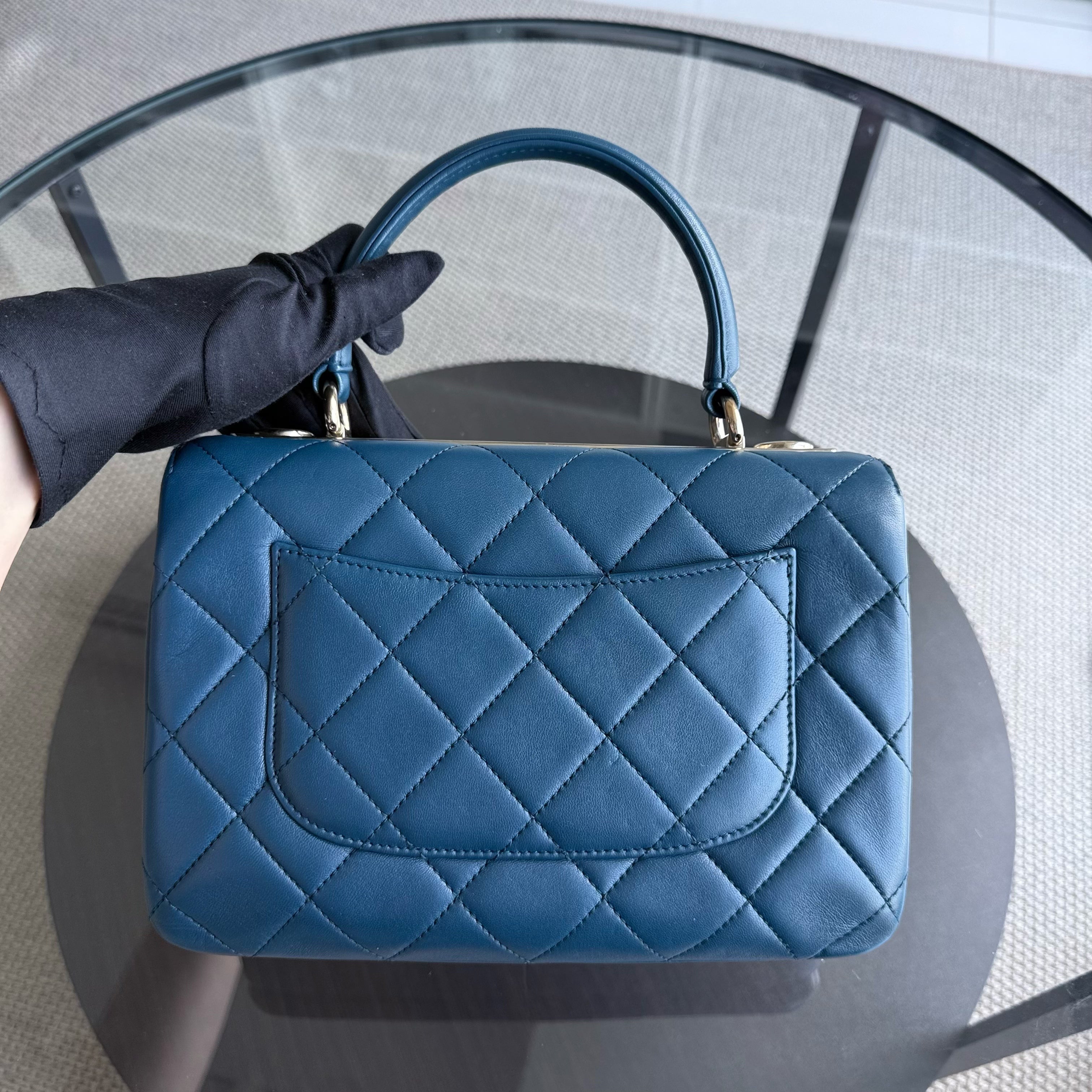 Chanel Trendy CC Small - Quilted Lambskin Blue Gold Hardware Series 24