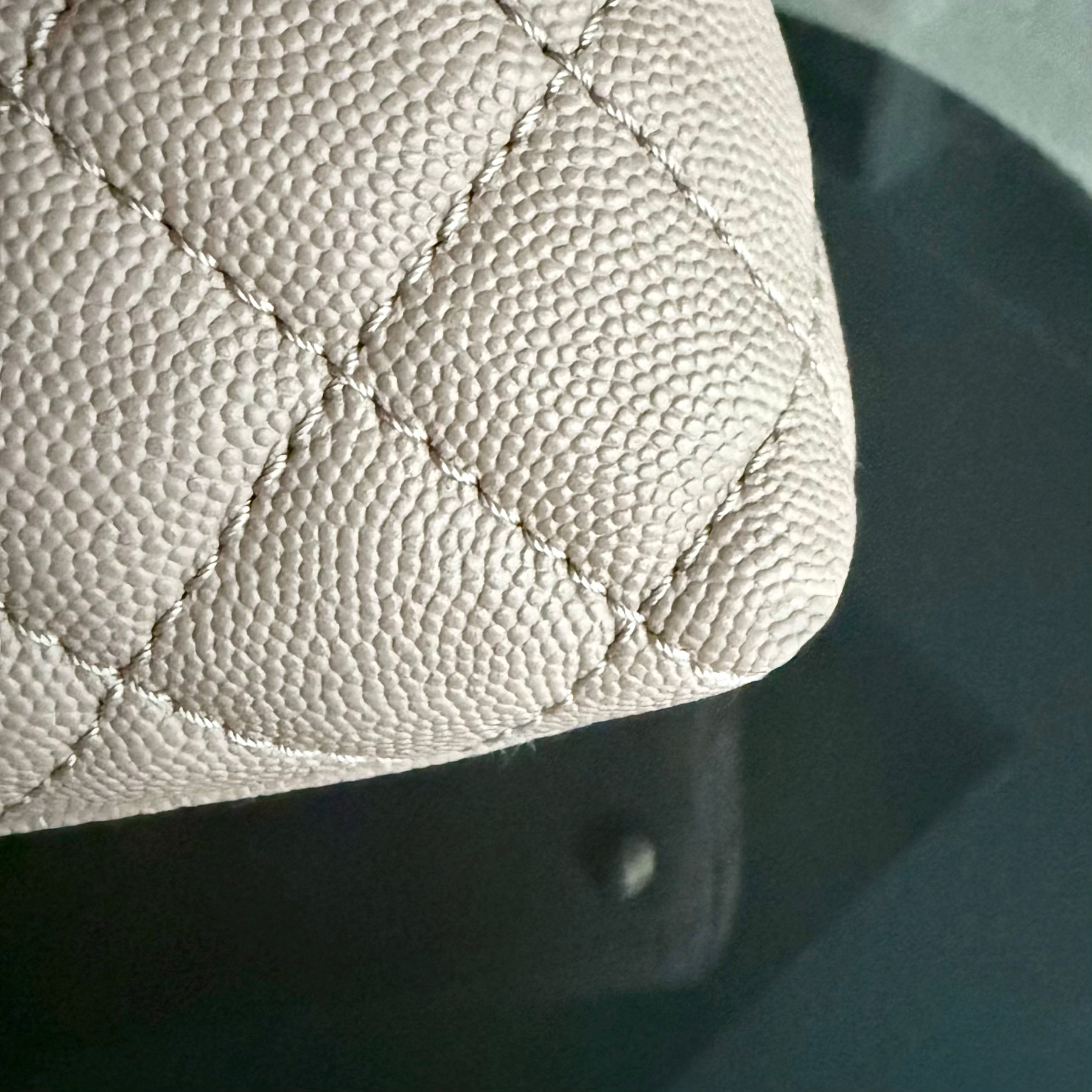 Chanel Coco Handle Small - Caviar Quilted Nude Light Beige Gold Hardware Series 25