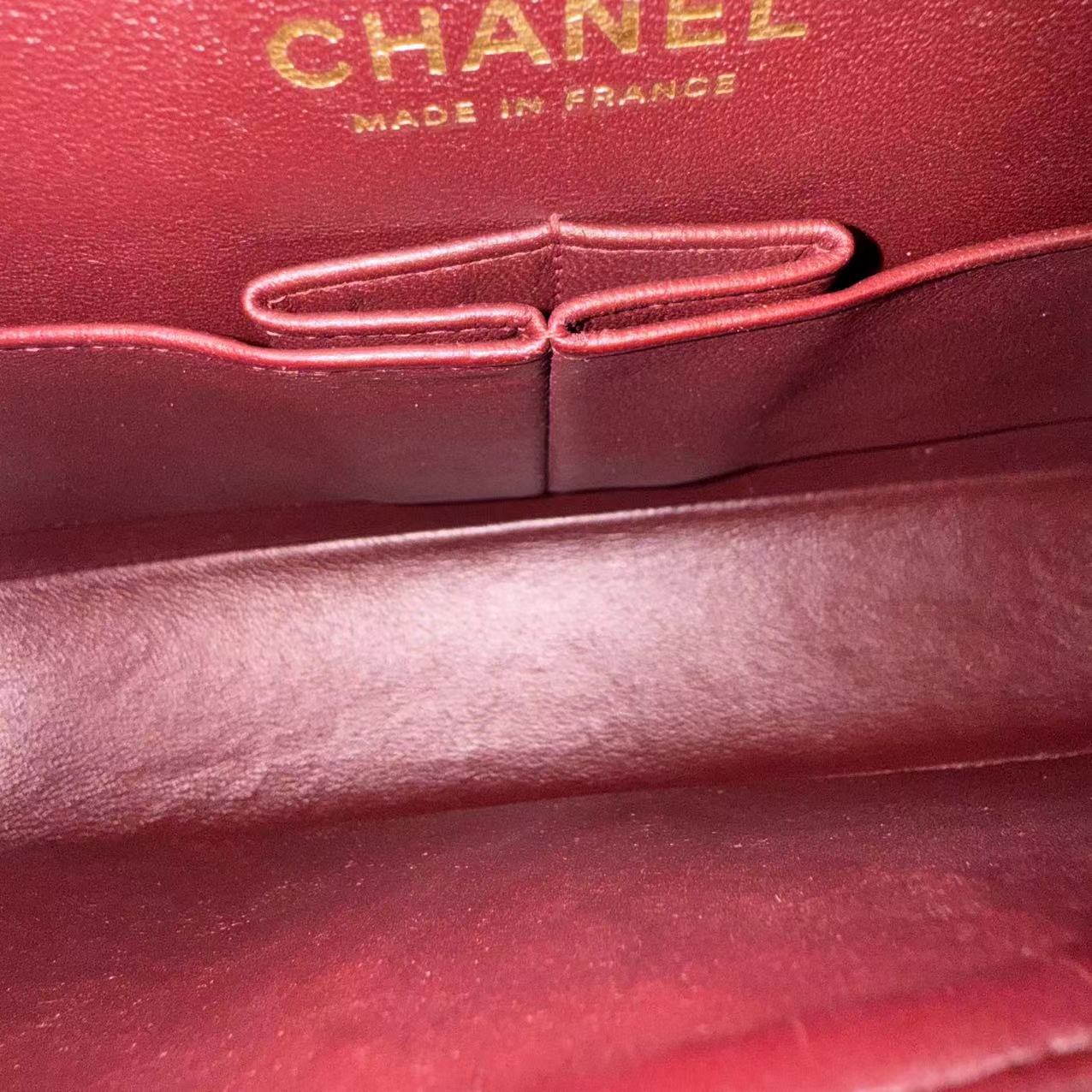 Chanel Classic Flap Medium - Caviar Double Flap Quilted Calfskin Black Gold Hardware Series 19