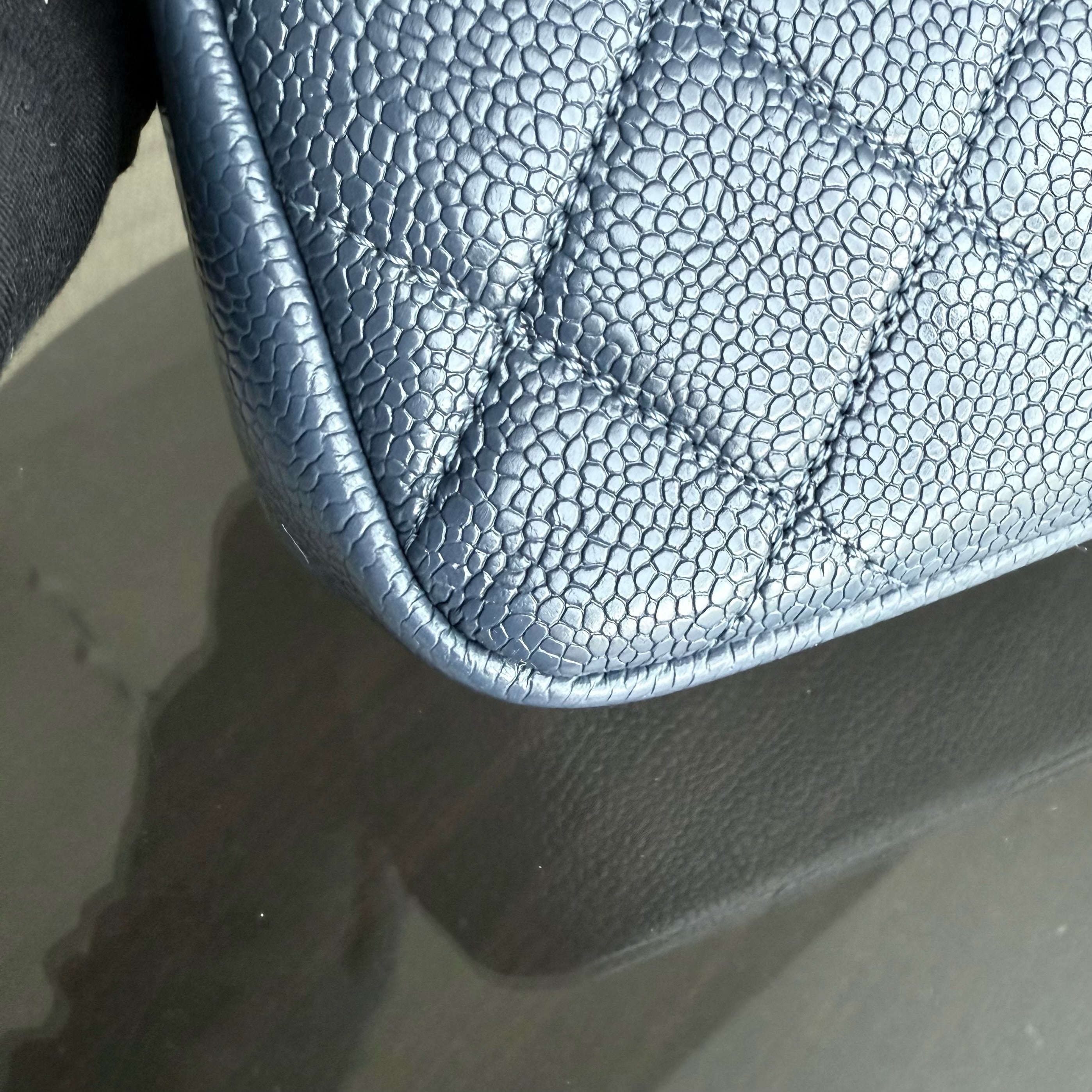 Chanel CC Flap Mini Square - Caviar Quilted All Blue Hardware Series 29