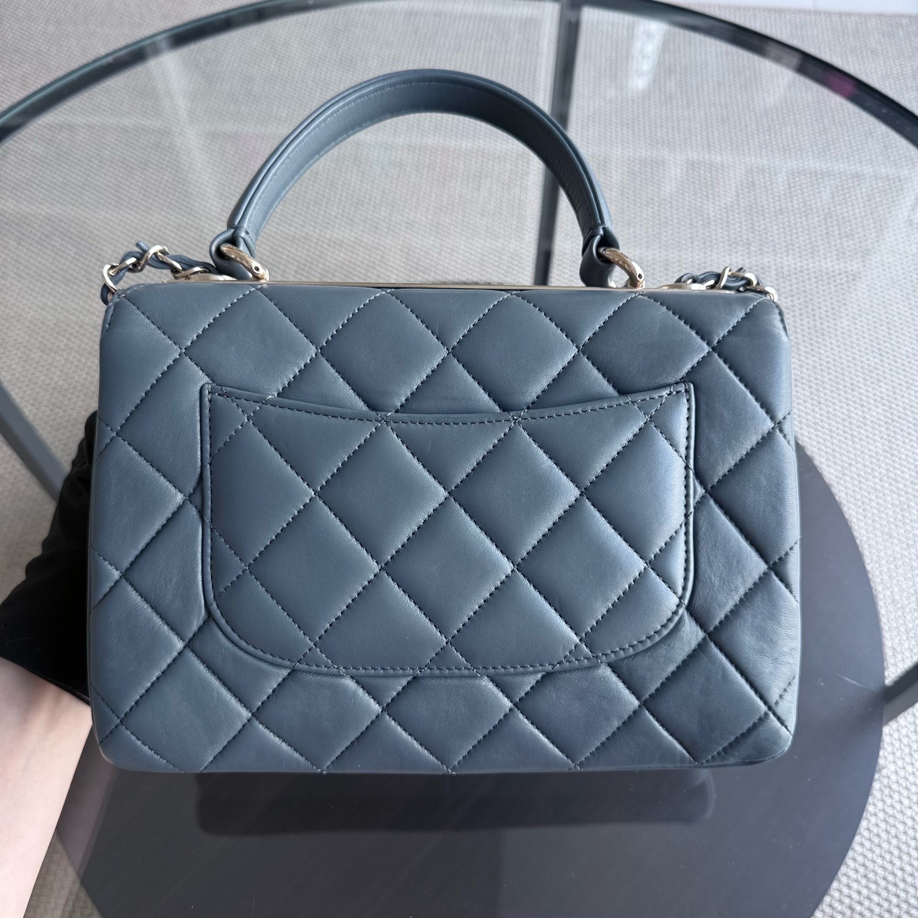 Chanel Trendy CC Small - Quilted Lambskin Haze Blue Gold Hardware Series 26