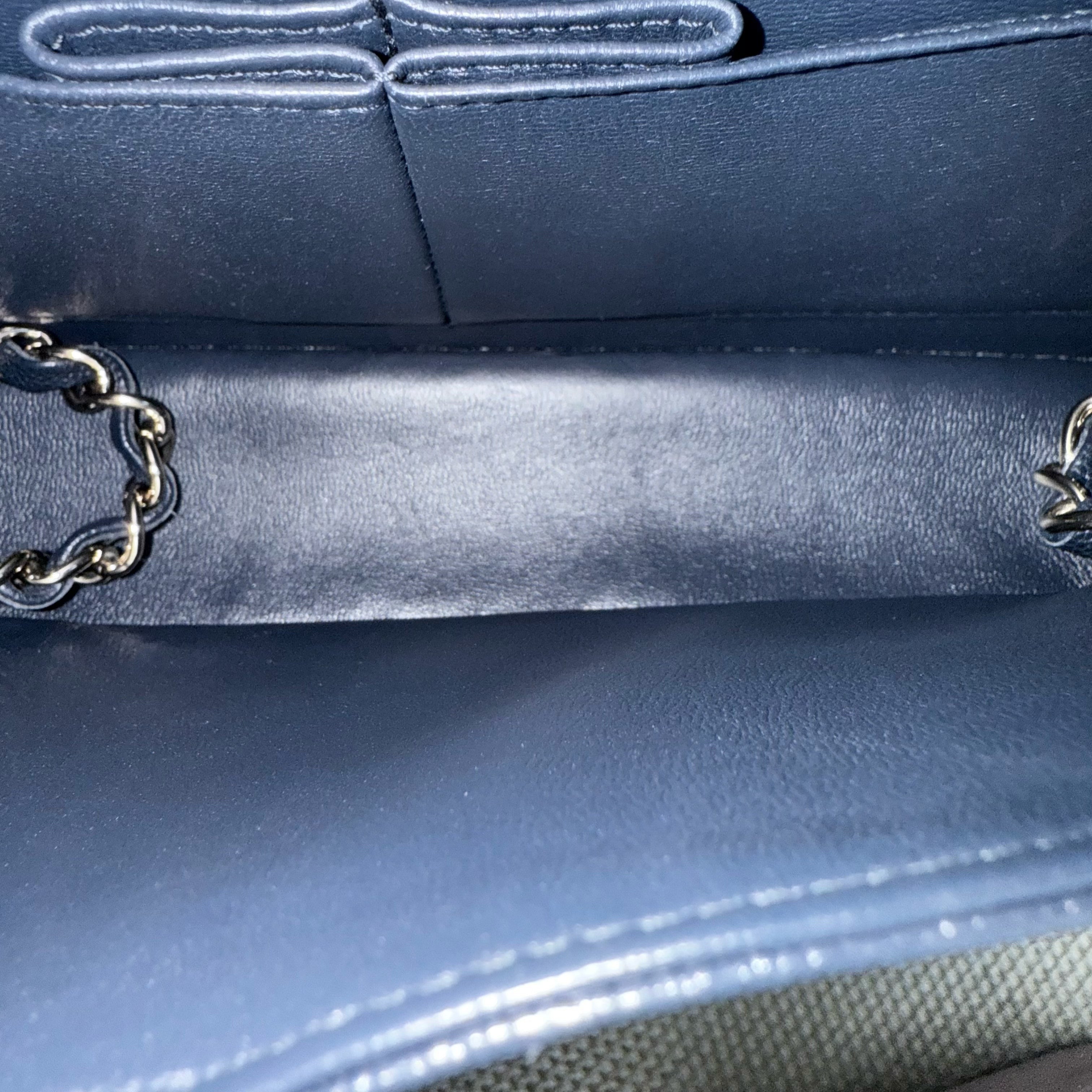 Chanel Classic Flap Small - Caviar 23CM Quilted Dark Midnight Blue Gold Hardware Series 31