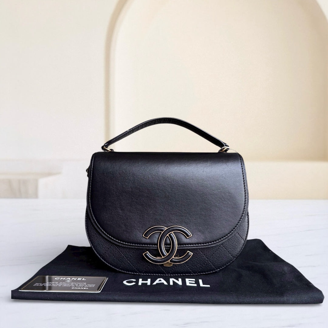 Chanel Coco Curve Cuba - Quilted Calfskin Black Gold Hardware Series 23