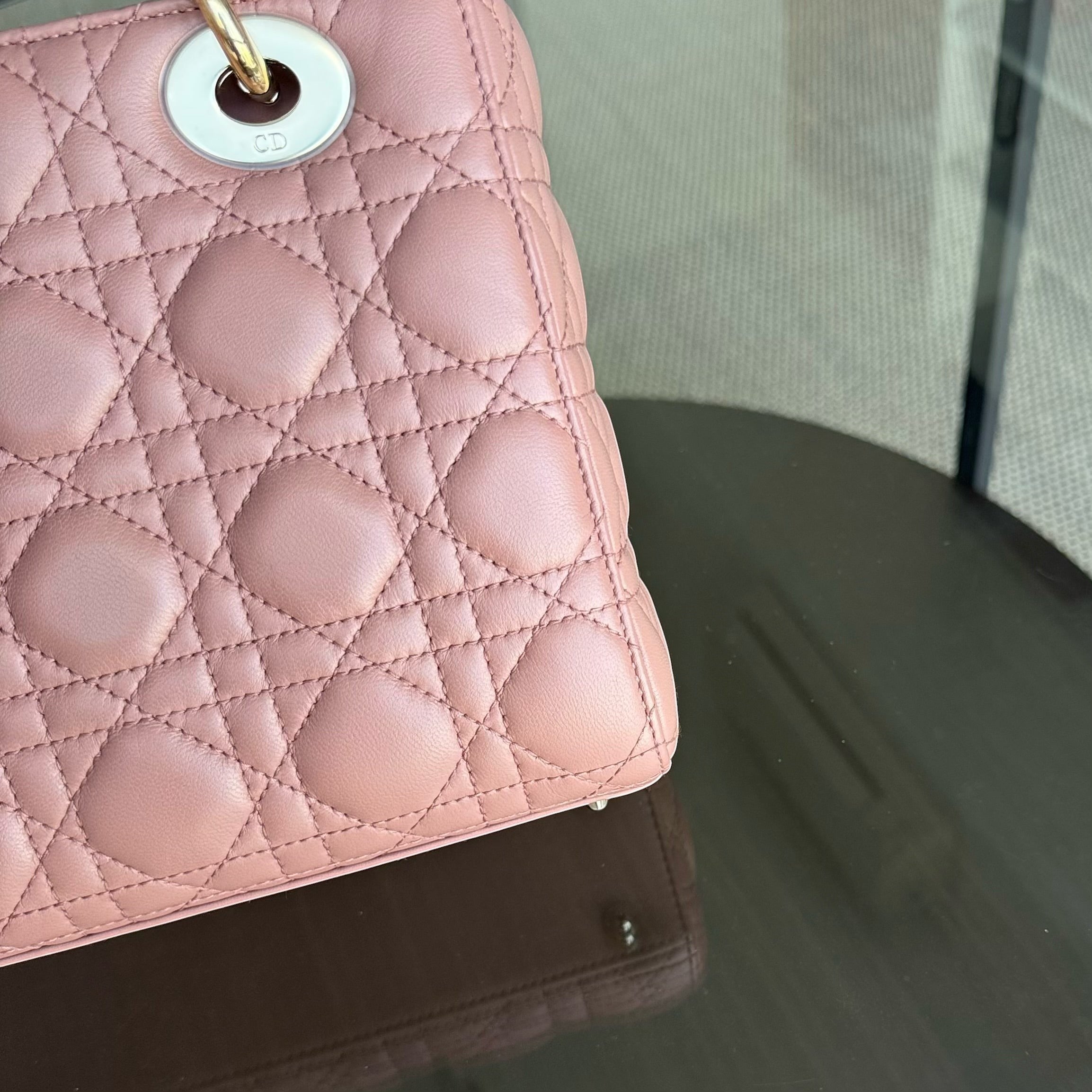 Dior Lady MyABC Small Flap - Cannage Lambskin Blush Pink Gold Hardware