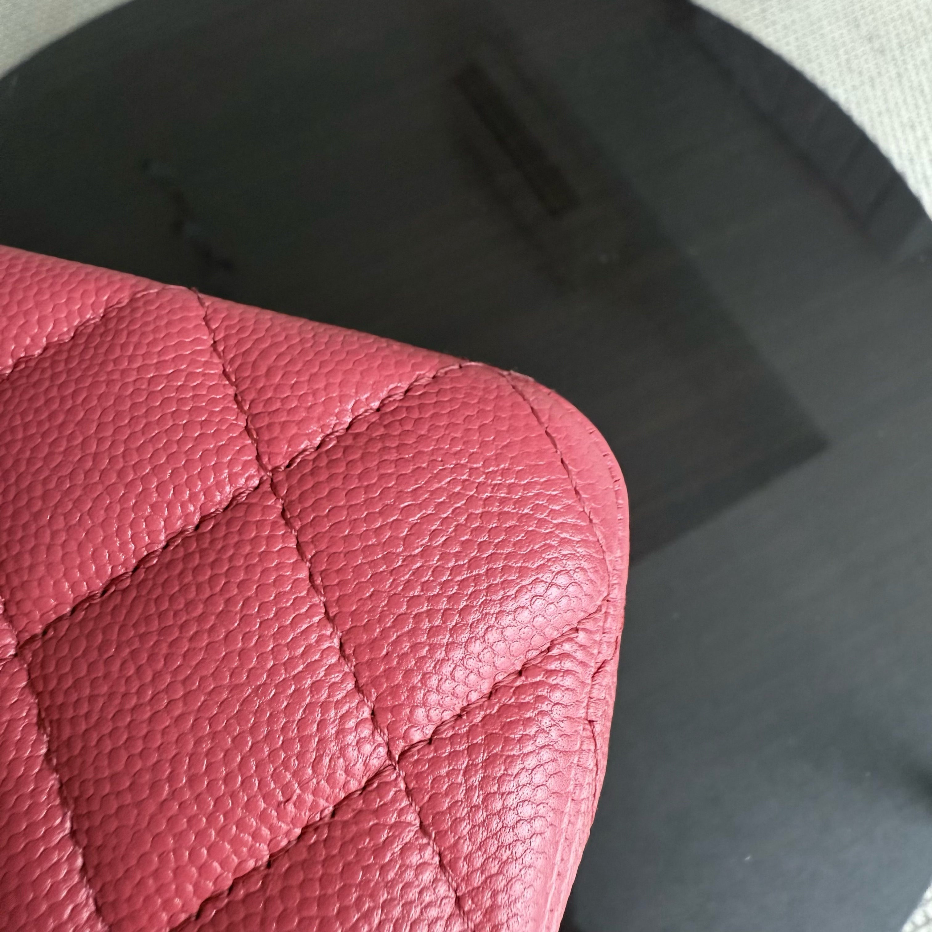 Chanel Classic Flap Medium - Caviar 25CM Quilted Hot Pink Gold Hardware Series 23