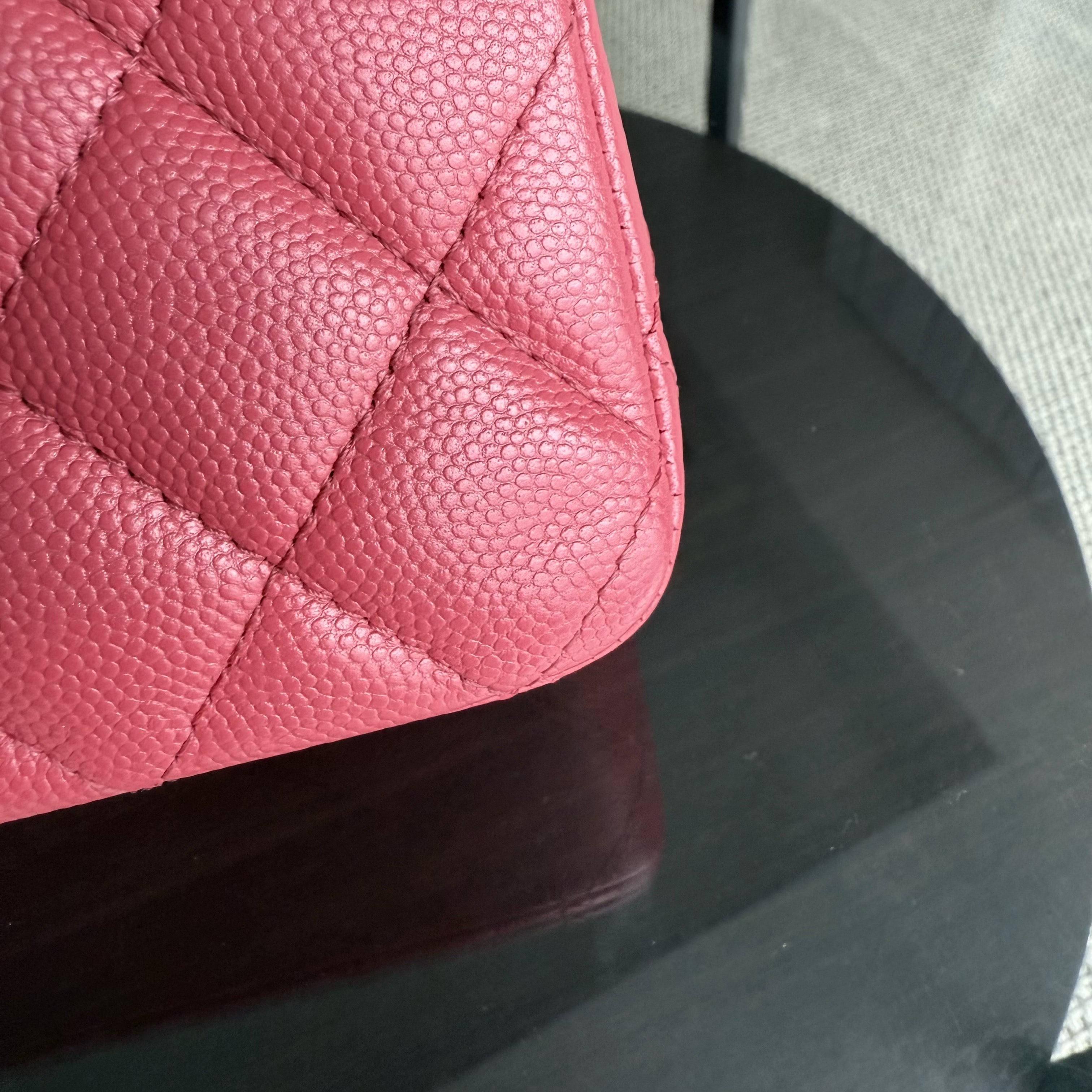 Chanel Classic Flap Medium - Caviar 25CM Quilted Hot Pink Gold Hardware Series 23