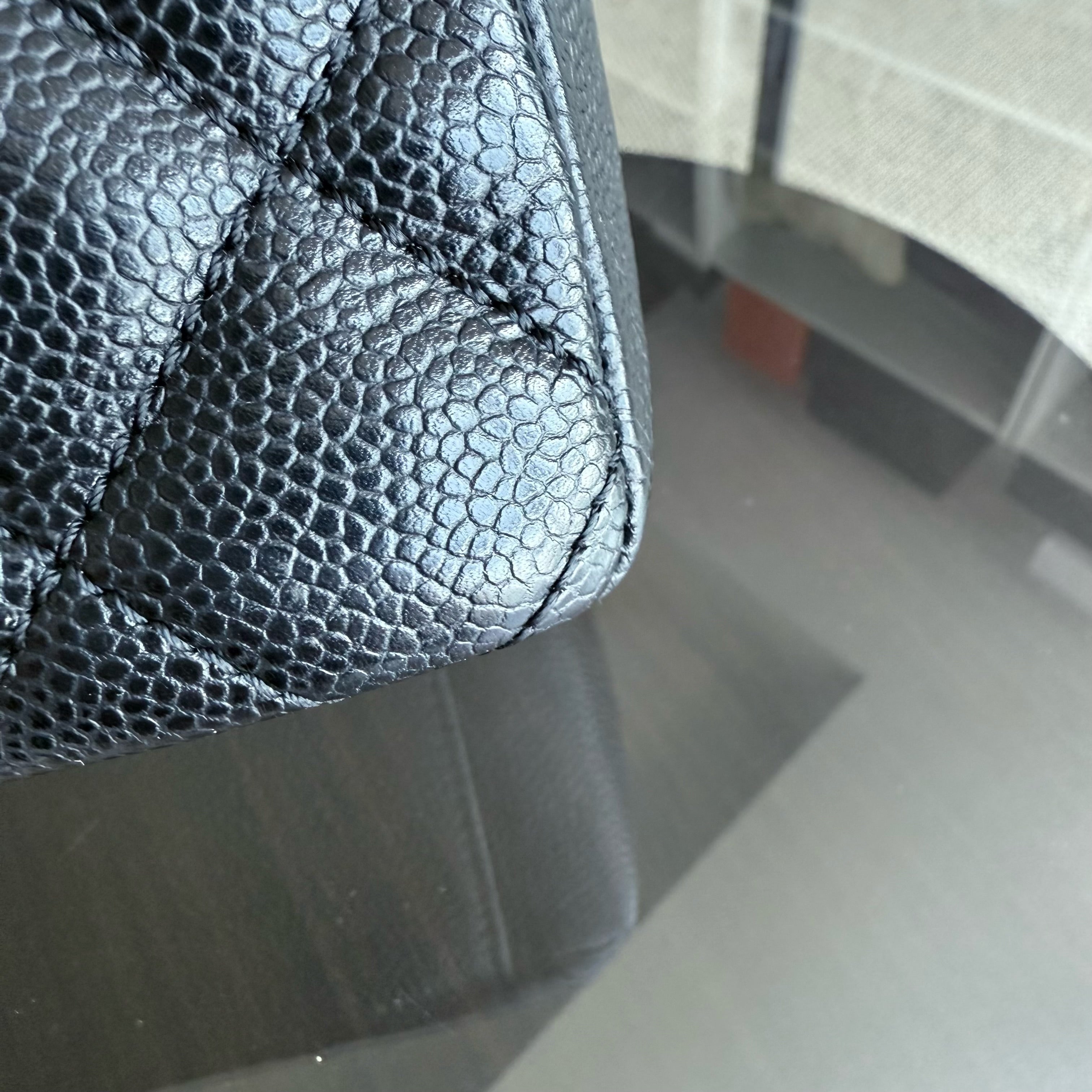 Chanel PST Petite Shopping Tote - Caviar Quilted Grained Calfskin Black Gold Hardware Series 14