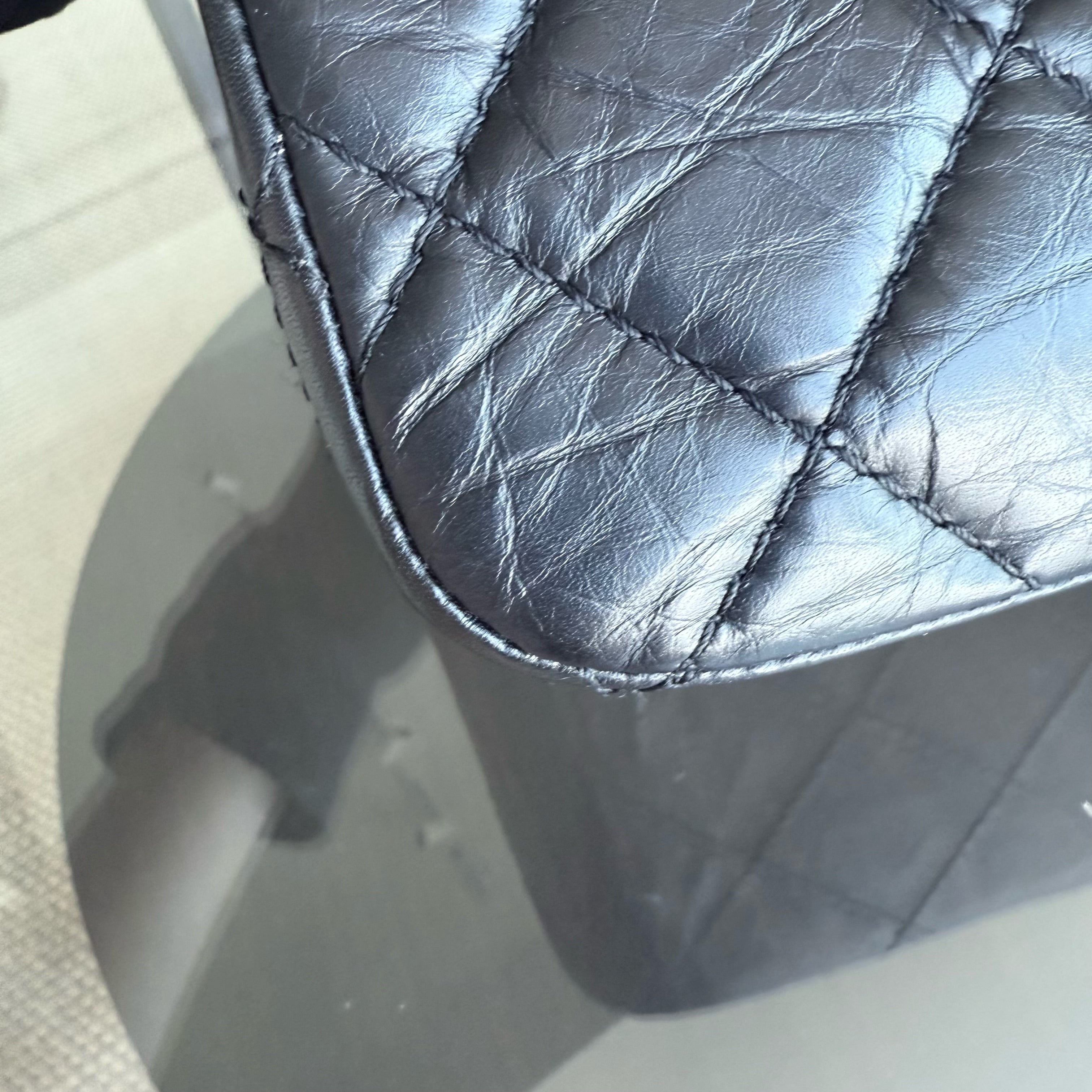 Chanel 2.55 Reissue 227 - Quilted Aged Calfskin Black Gold Hardware Series 17
