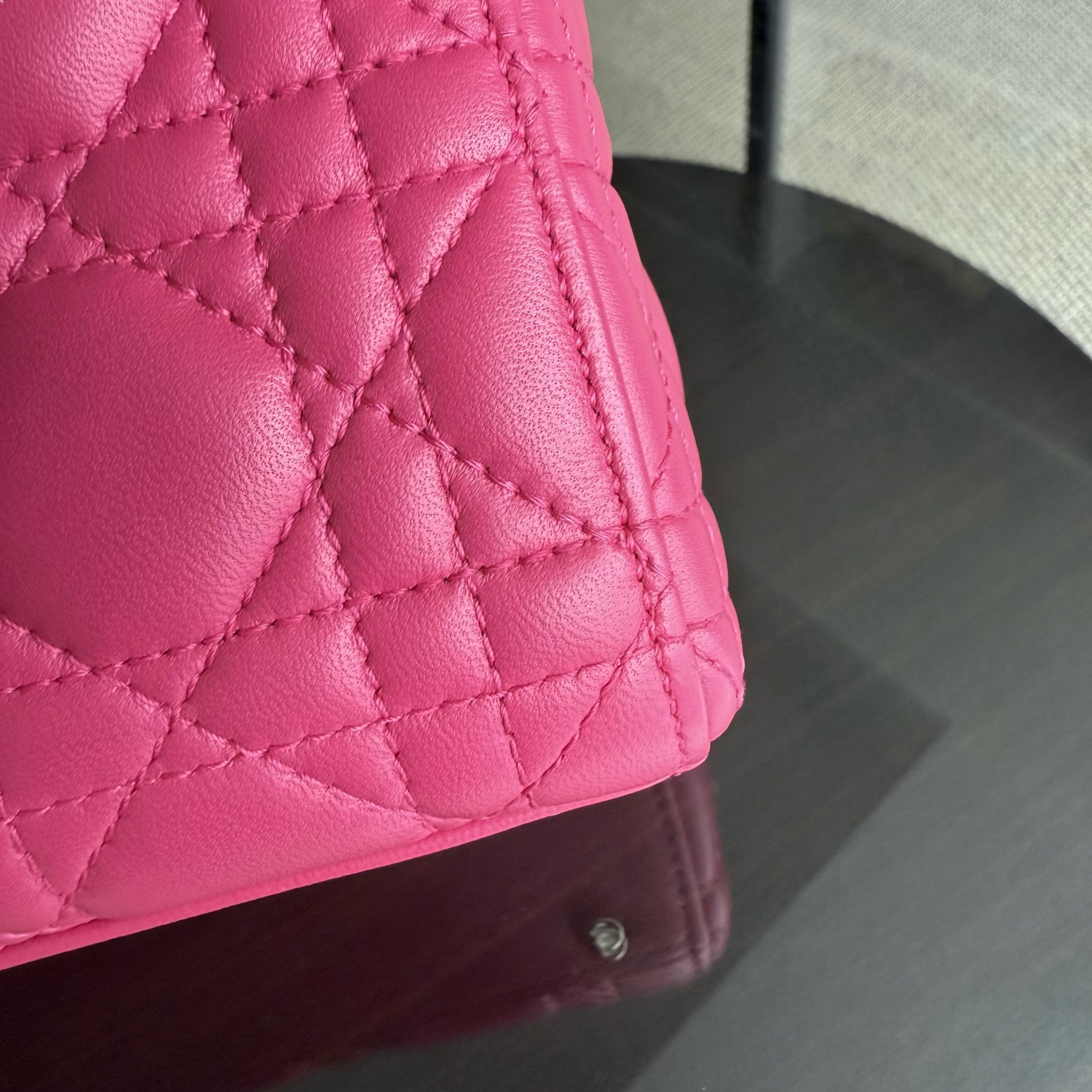 Dior Lady Mini - Cannage Lambskin Hot Pink Gold Hardware