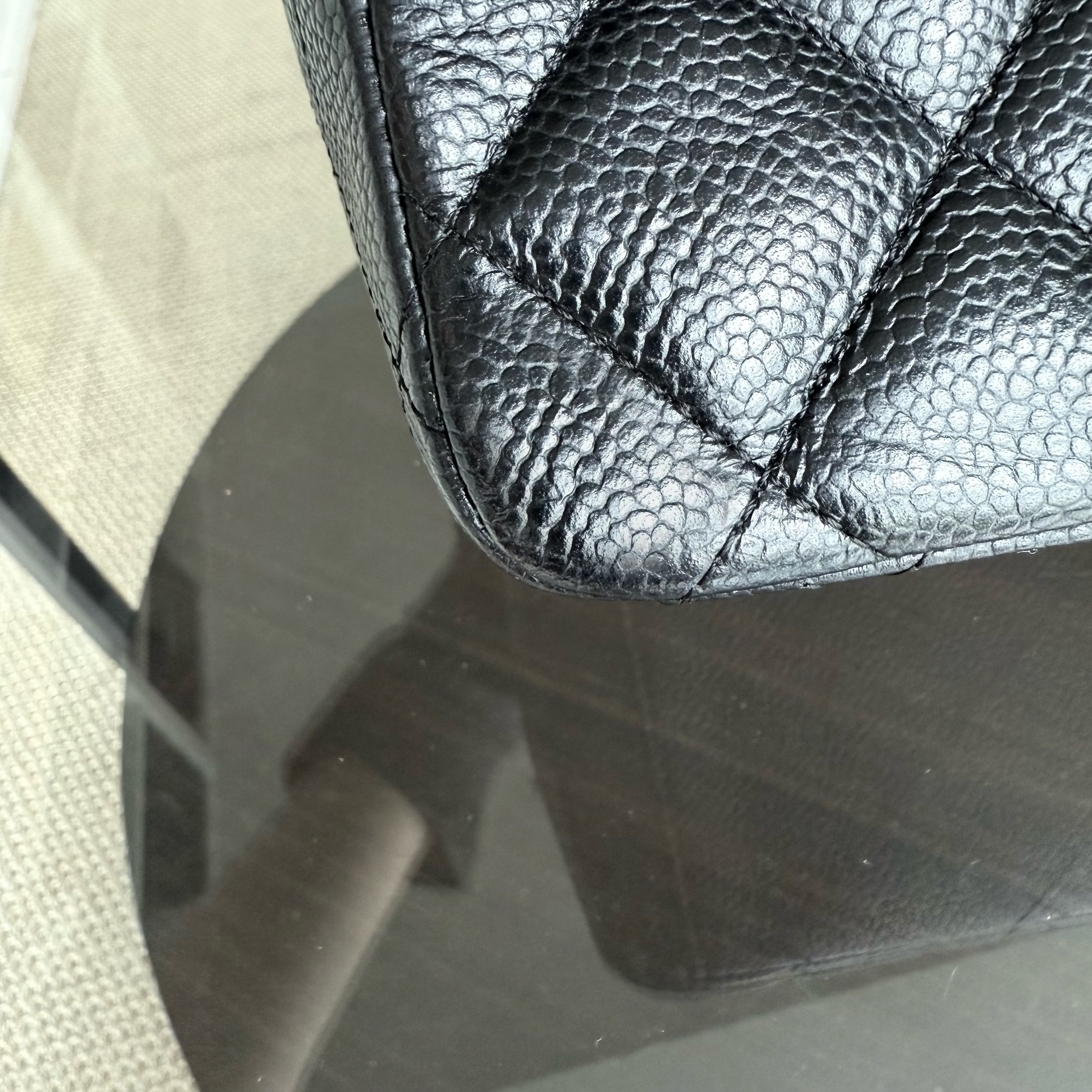 Chanel Classic Flap Maxi - Caviar 33CM Quilted Black Gold Hardware Series 13