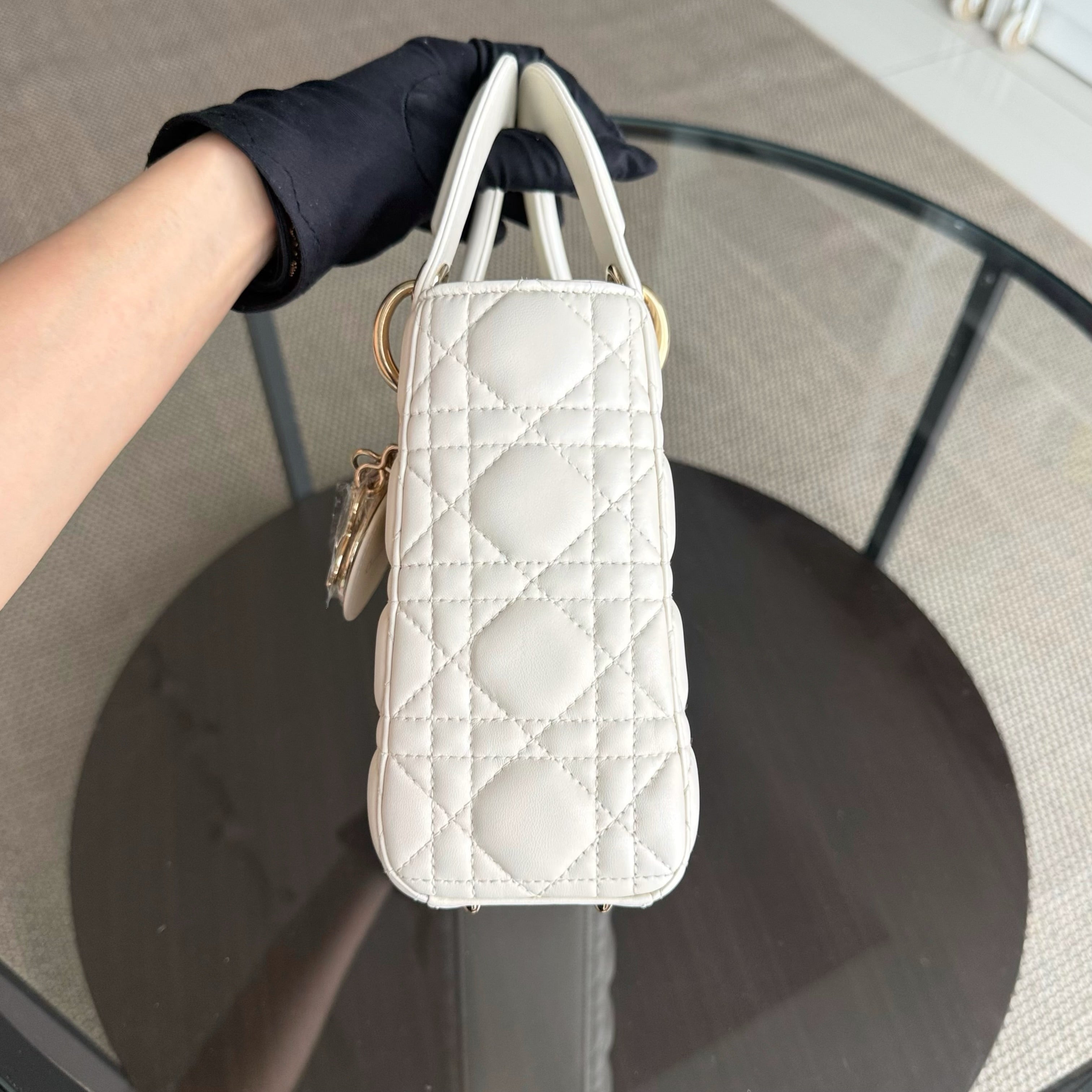 Dior MyABC Lady Small - Cannage Lambskin White Gold Hardware