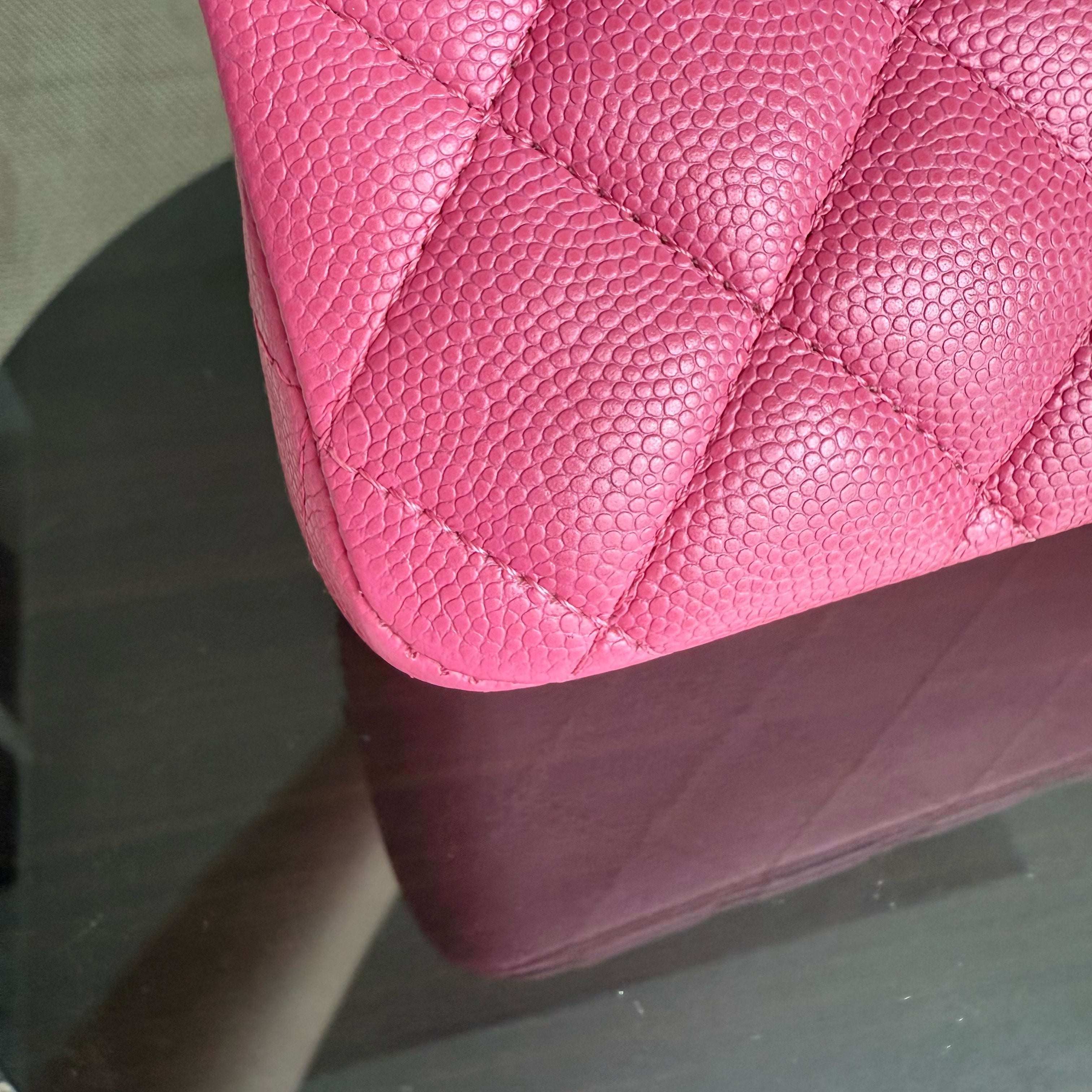Chanel Classic Flap Medium - Caviar 25CM Quilted Pink Gold Hardware Series 27