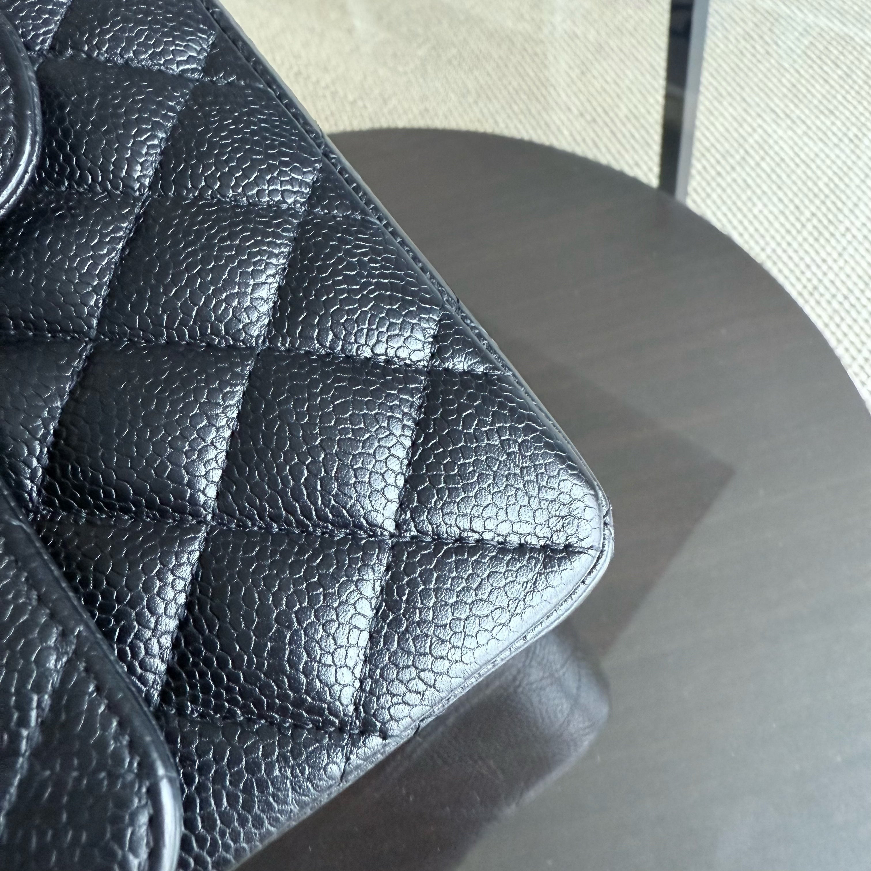 Chanel Classic Flap Small - Caviar 23CM Quilted Black Silver Hardware Series 13