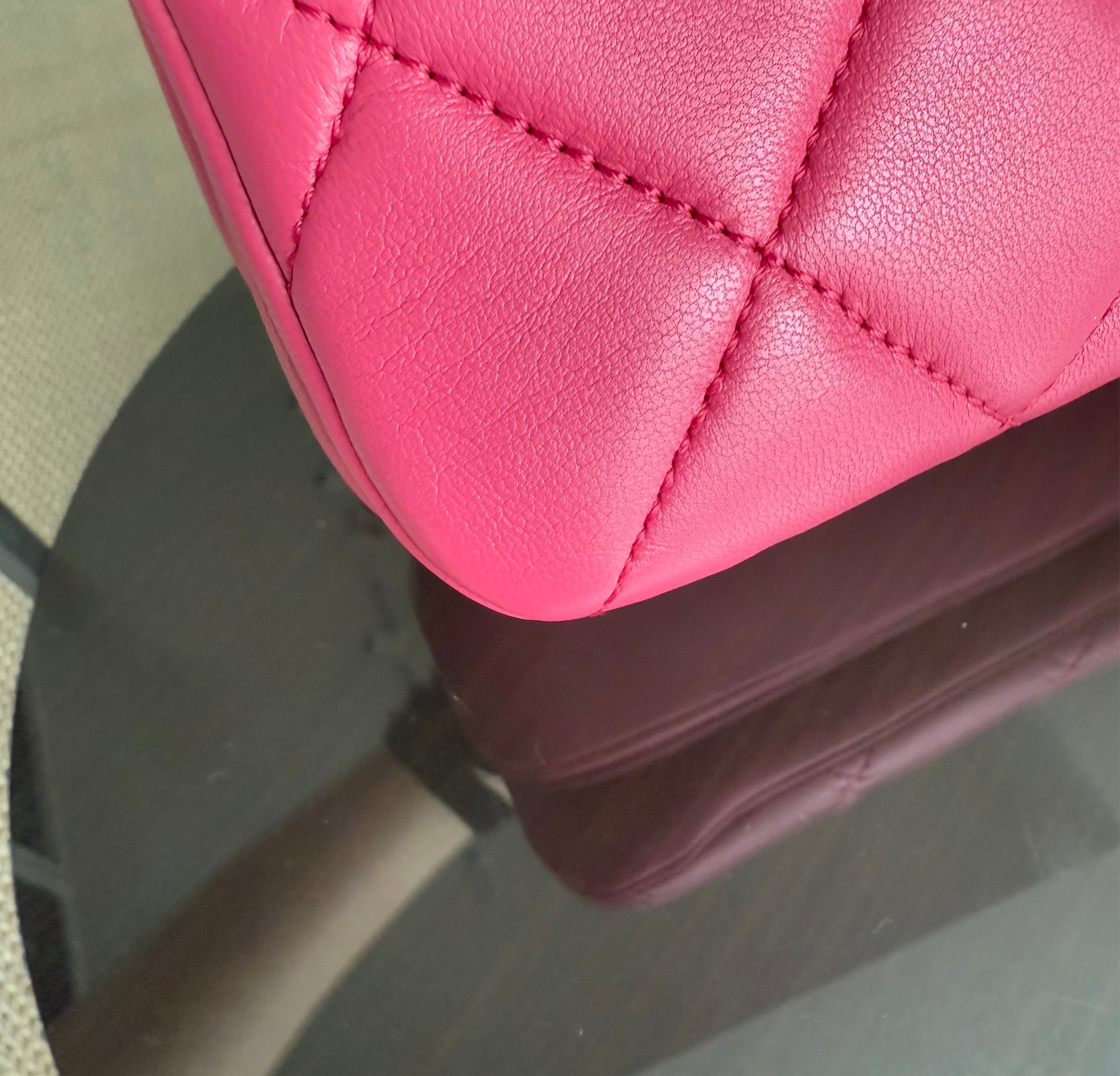 Chanel Trendy CC Small - Quilted Lambskin Hot Pink Gold Hardware Series 24