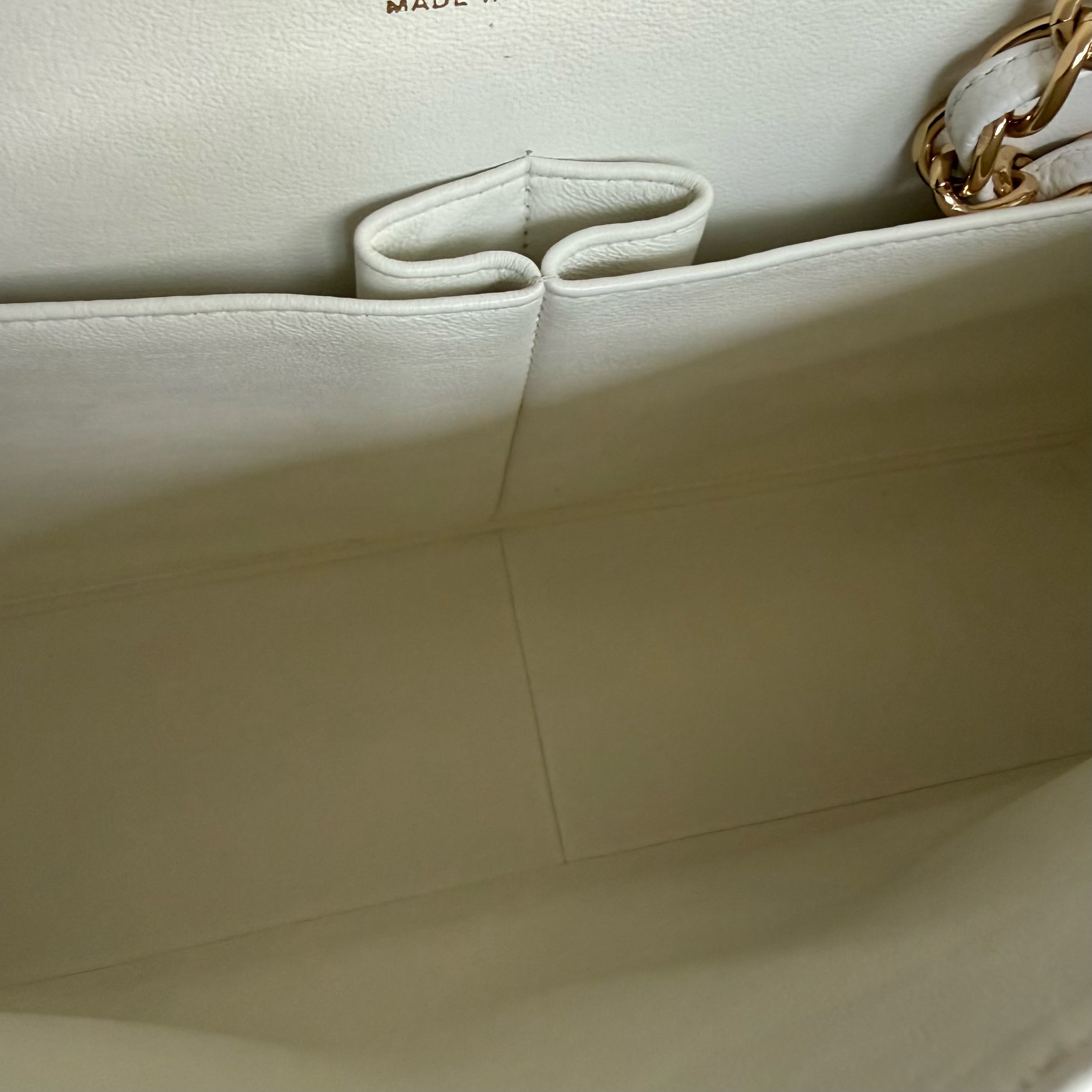 Chanel Classic Flap Maxi - Caviar 33CM Double Flap White Gold Hardware