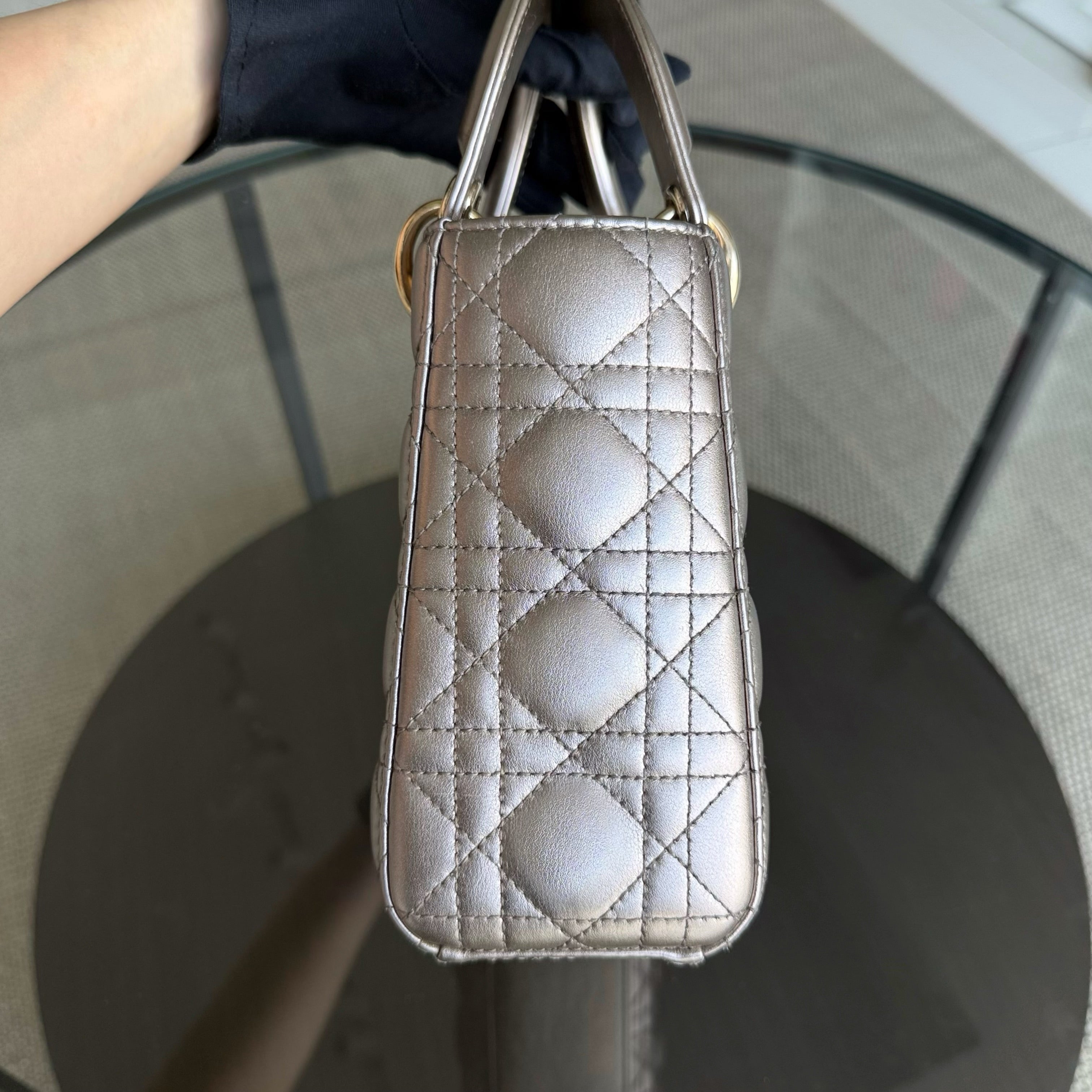 Dior Lady Small Flap ABC - Cannage Calfskin Gold Gold Hardware MyABC