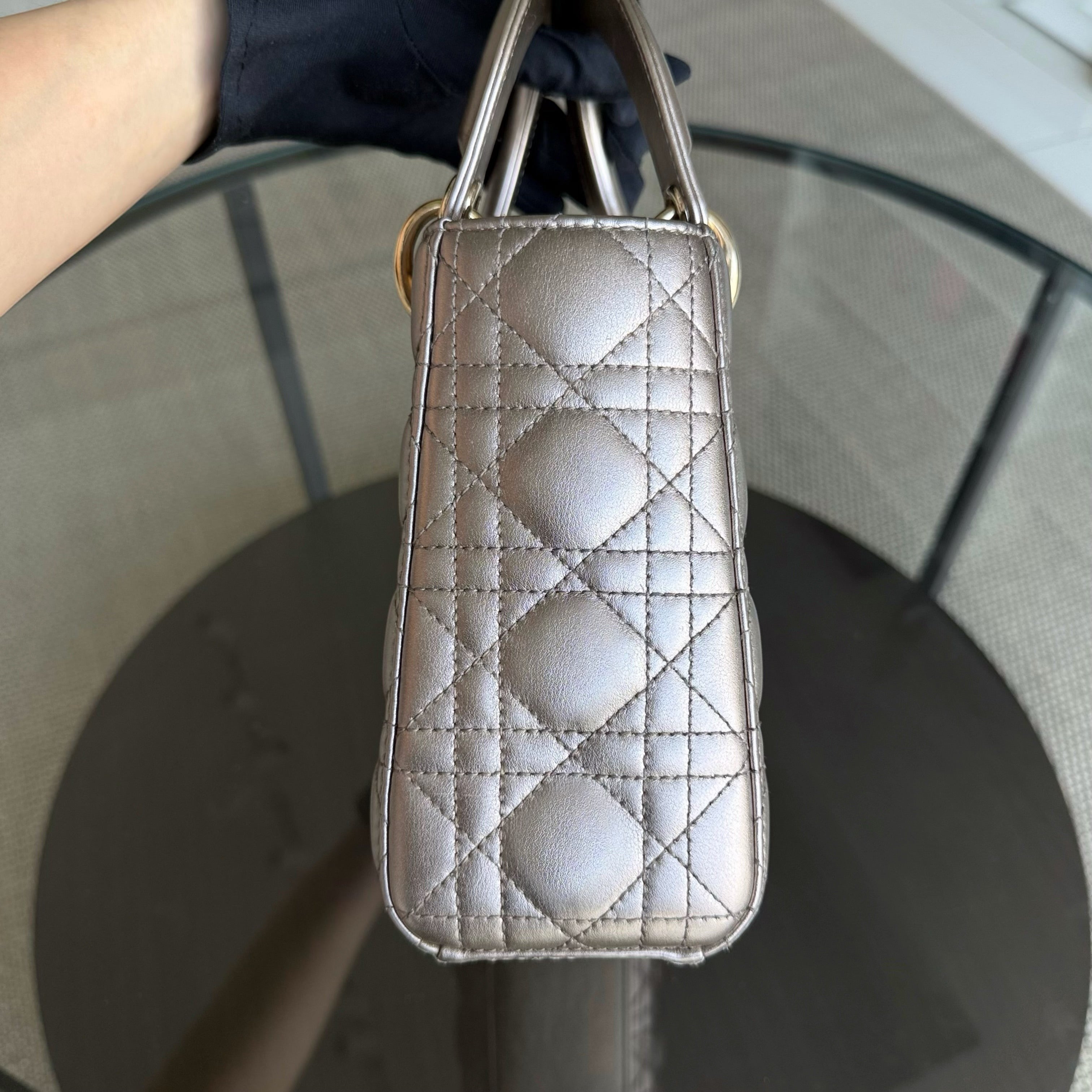 Dior Lady Small Flap ABC - Cannage Calfskin Gold Gold Hardware MyABC