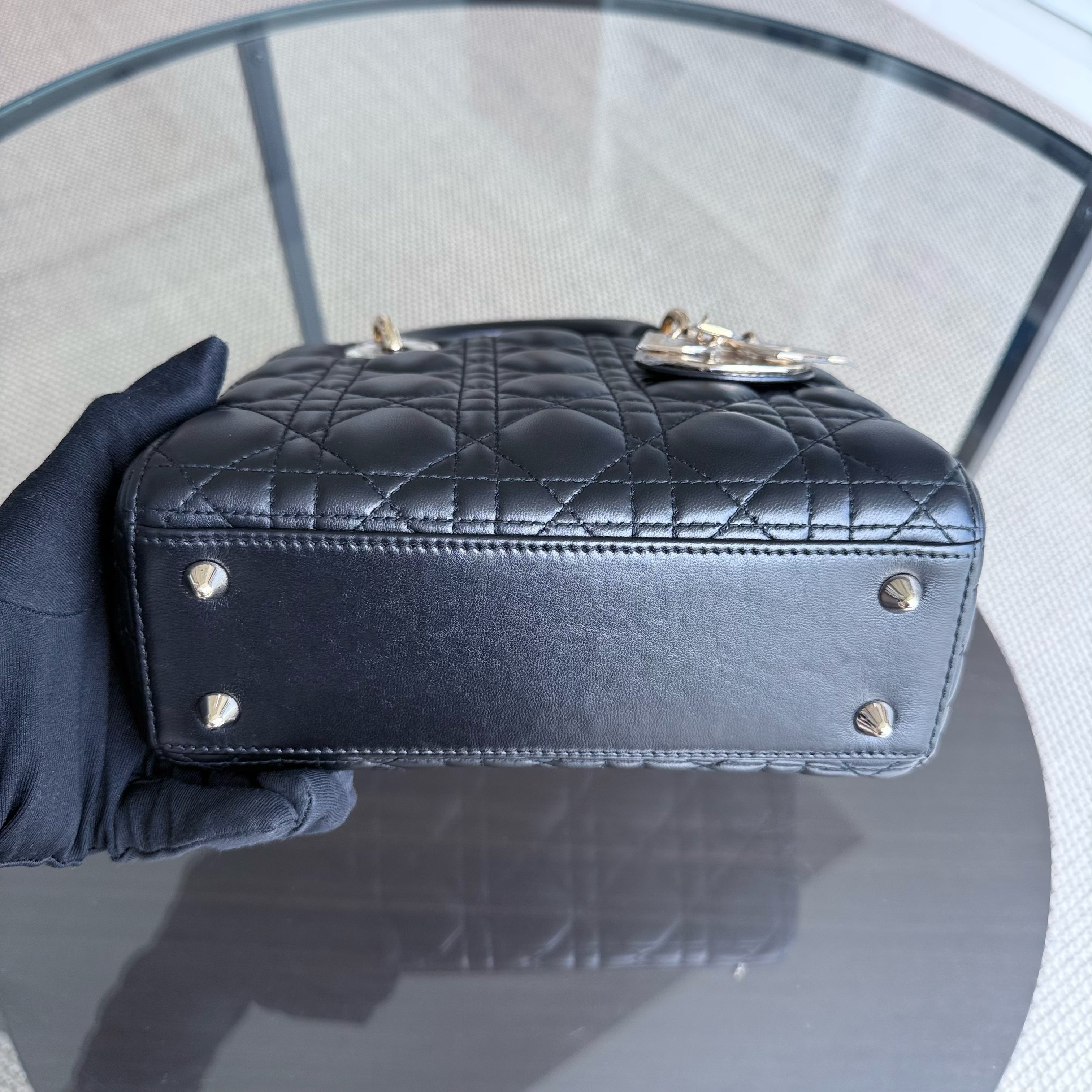 Dior Lady Small ABC - Cannage Lambskin MyABC Black Gold Hardware
