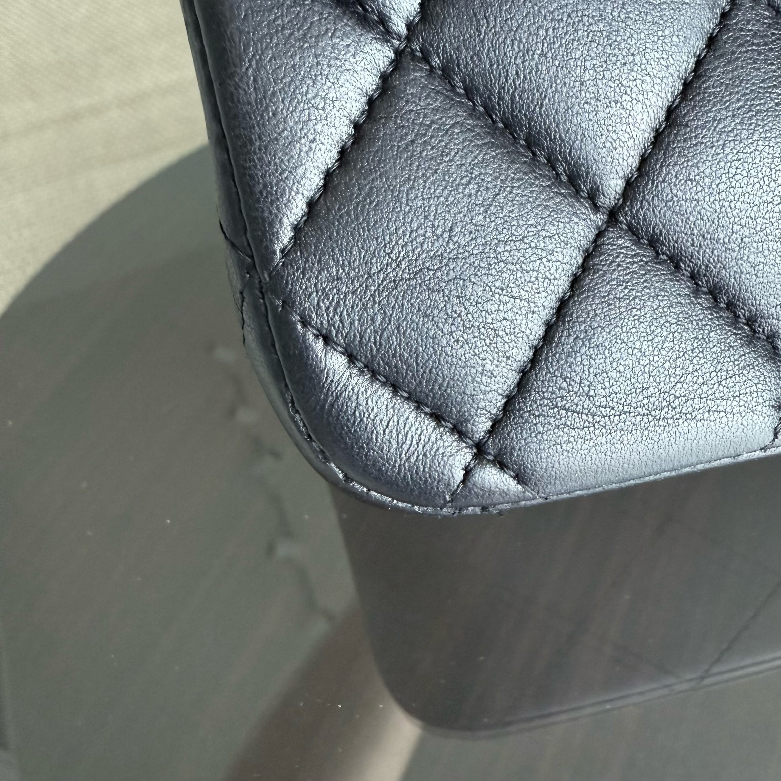 Chanel Classic Flap Medium - 25CM Quilted Lambskin Black Gold Hardware Series 13