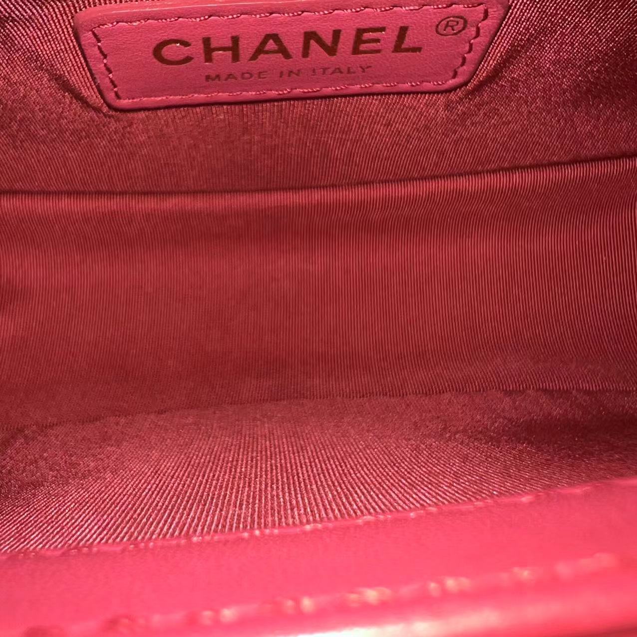 *Calfskin* Chanel Boy Small - Quilted Calfskin Boy Pink Ruthenium Silver Hardware Series 26