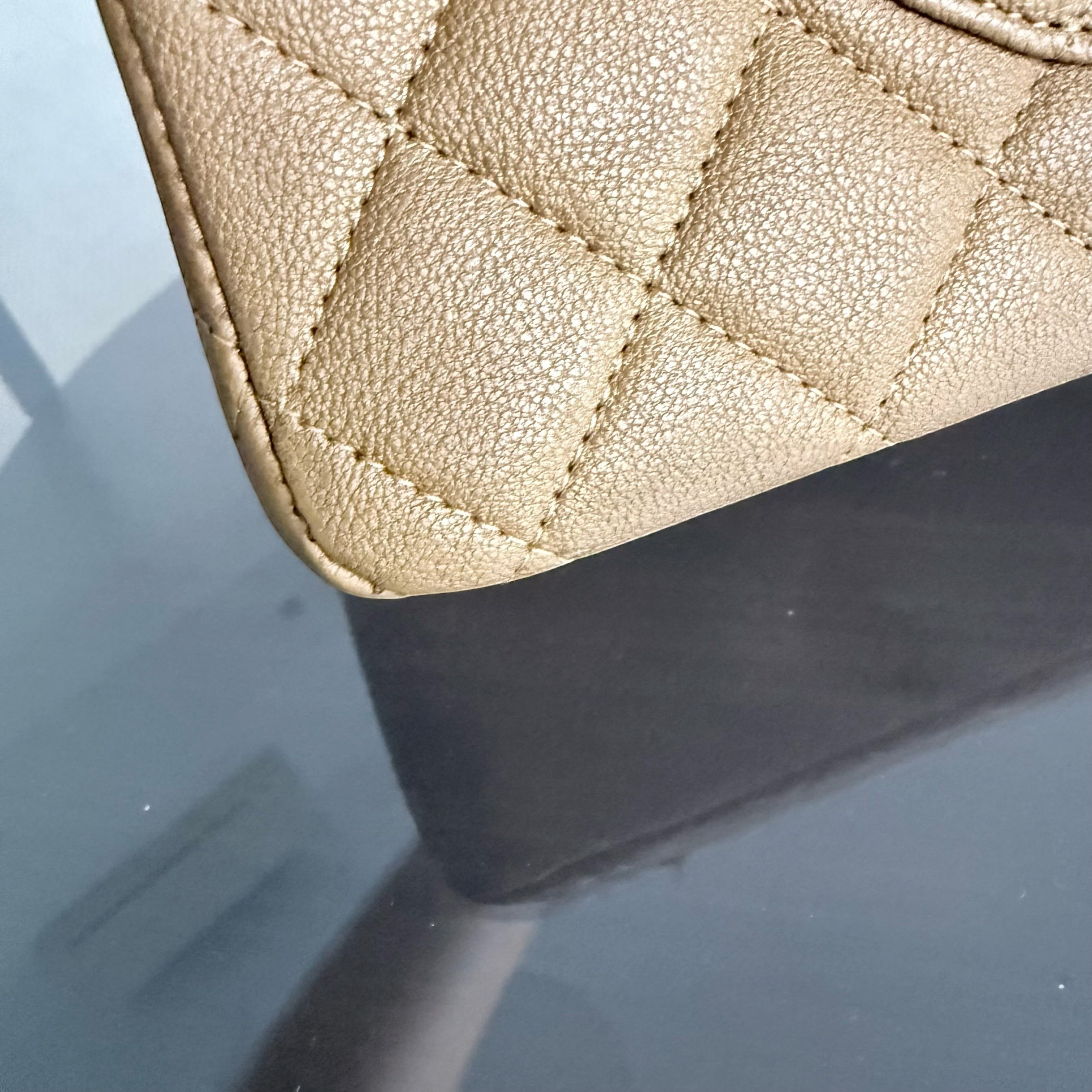 Chanel Classic Flap Medium - 25CM Caviar Quilted Bronze Color Ruthenium Silver Hardware Series 17