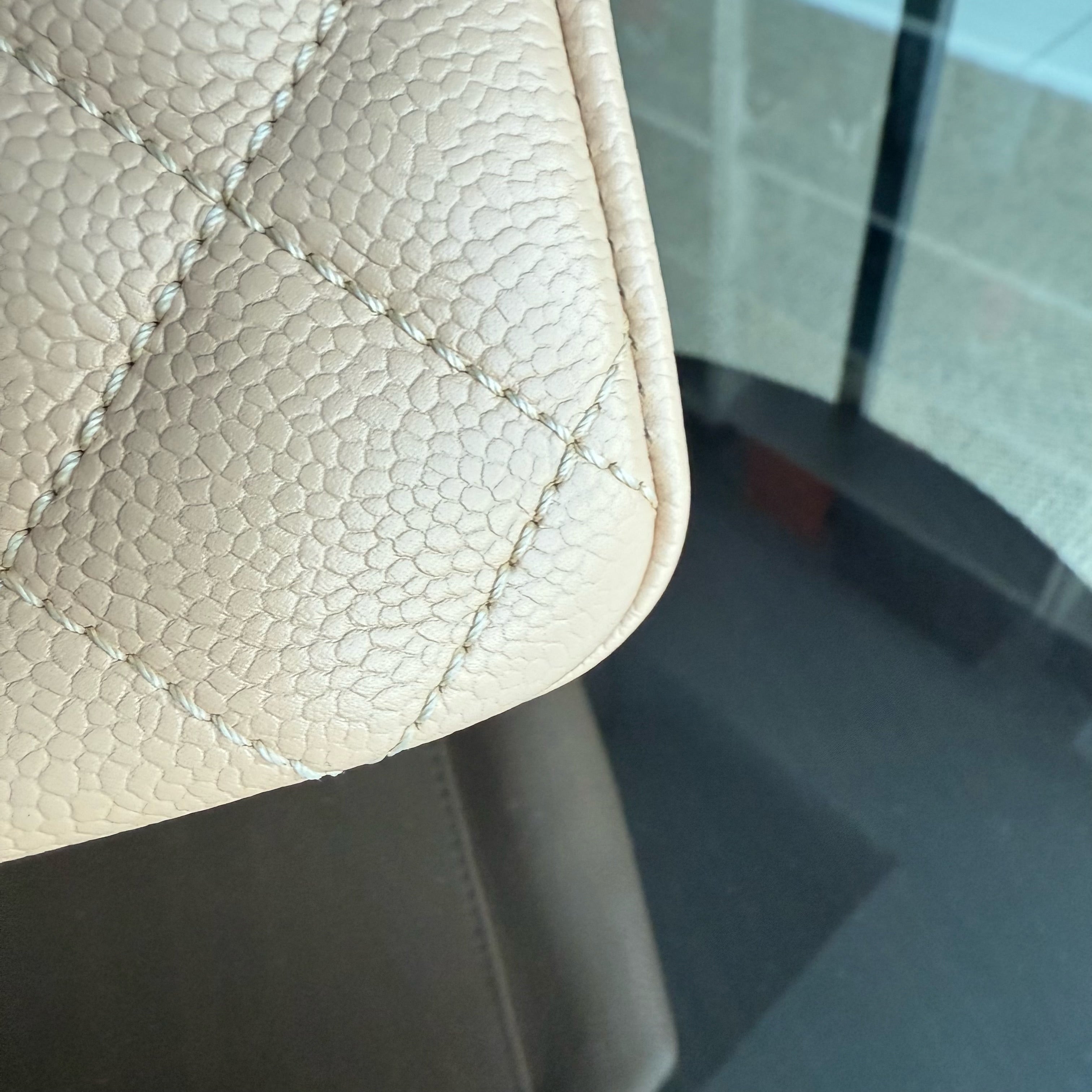 Chanel GST Grand Shopping Tote - Caviar Grained Calfskin Light Beige Gold Hardware Series 15